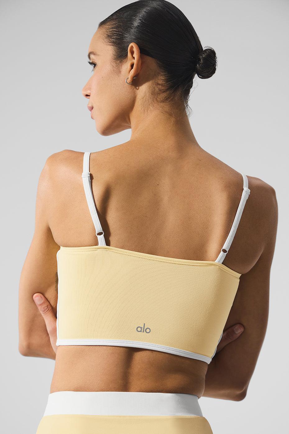 Airbrush Streamlined Bra Tank - Warm Butter/White Product Image