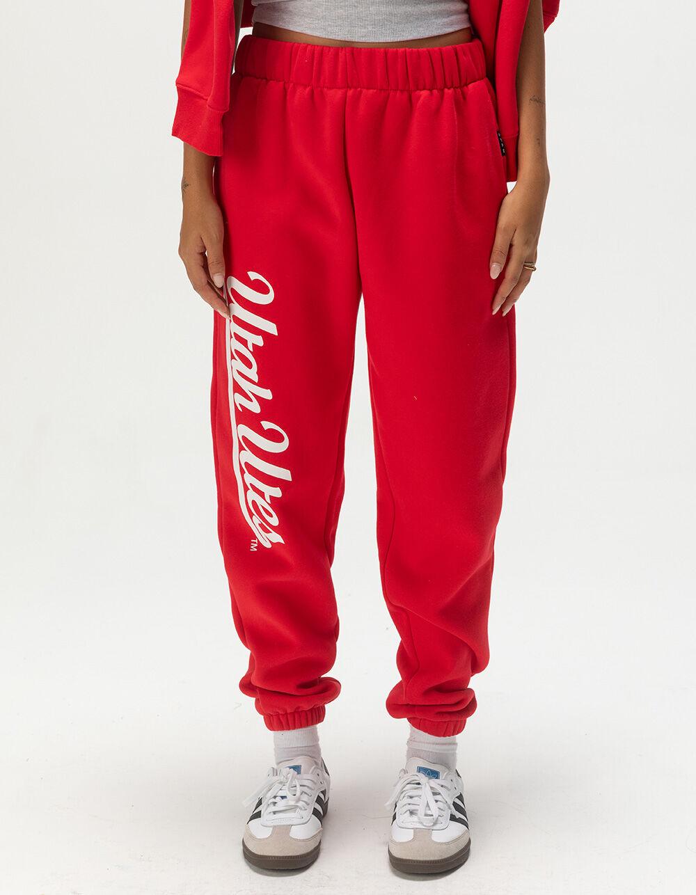 HYPE AND VICE University of Utah Womens Sweatpants - RED Product Image