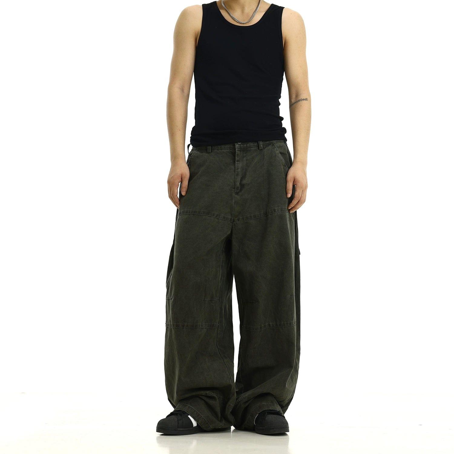 RT No. 11188 GRAY WORKWEAR CASUAL BAGGY PANTS Product Image