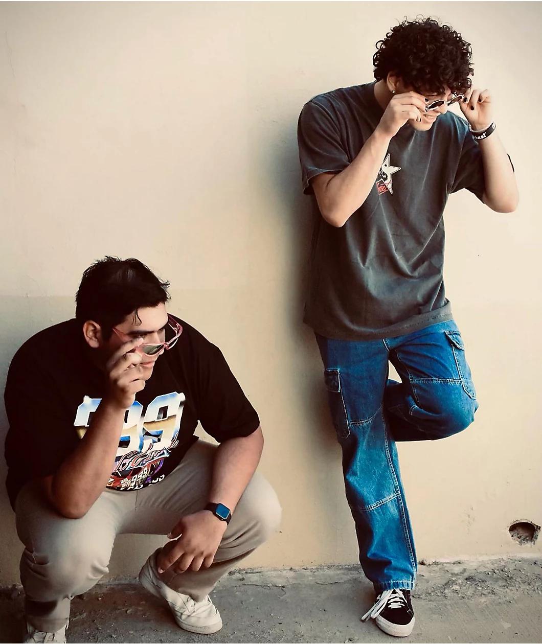 Empyre Shmutz Ultra Wide Black Denim Skate Jeans Product Image