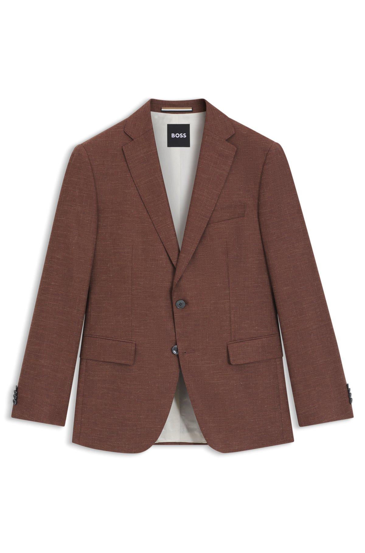 Slim-fit blazer in patterned stretch fabric Product Image