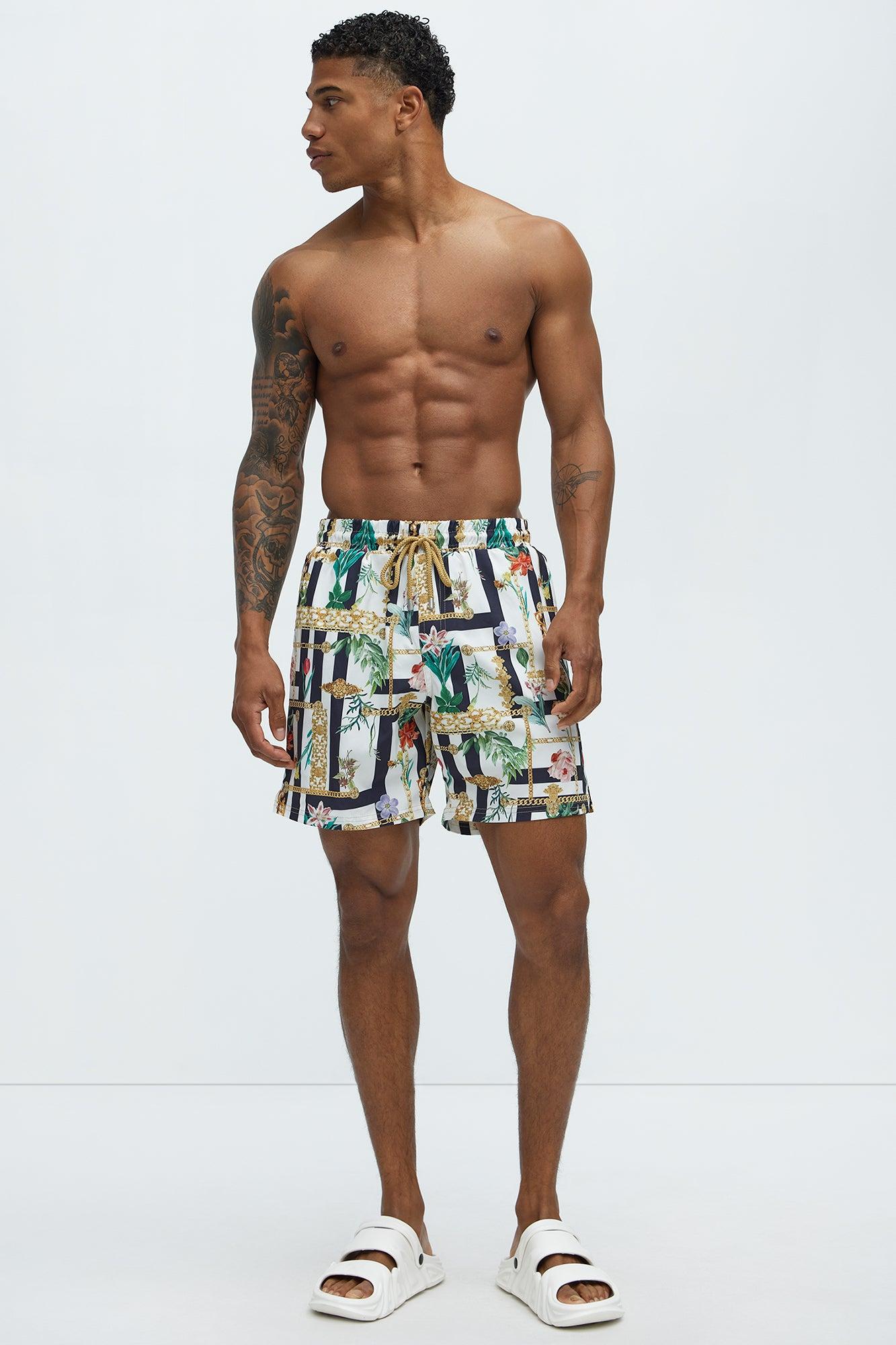 Encino Printed Swim Classic Trunk - Multi Color Product Image