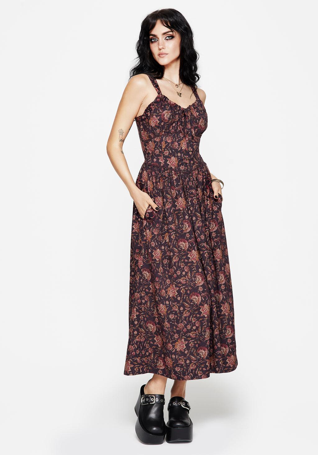 Skye Shirred Back Midaxi Dress Product Image