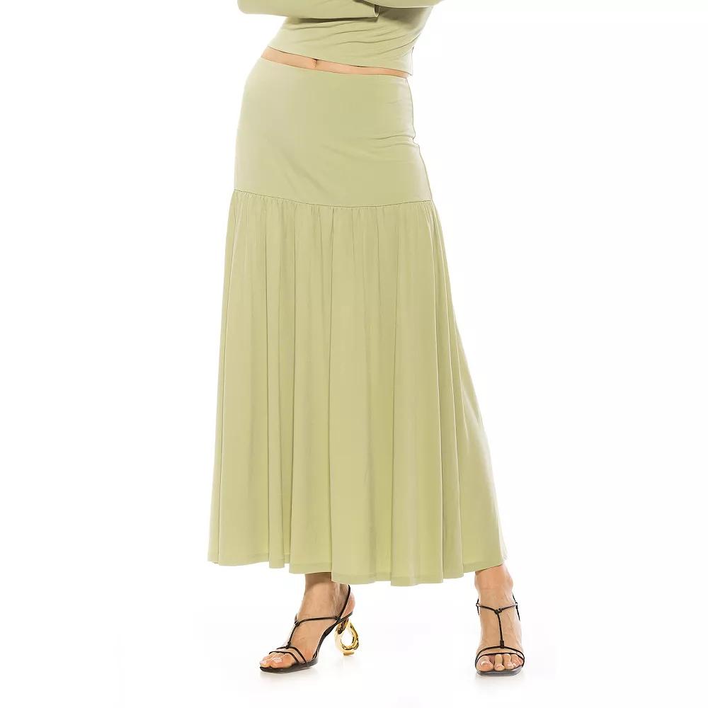 Women's ALEXIA ADMOR Lia Shirred Maxi Skirt,  Product Image
