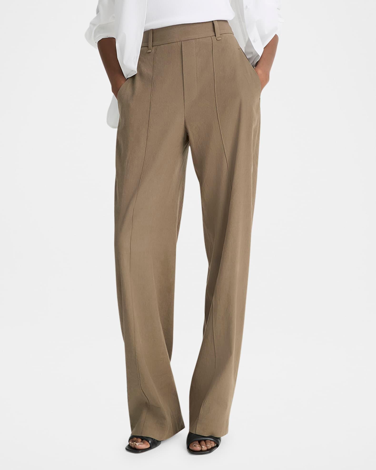 High-Rise Pull-On Linen Pants Product Image