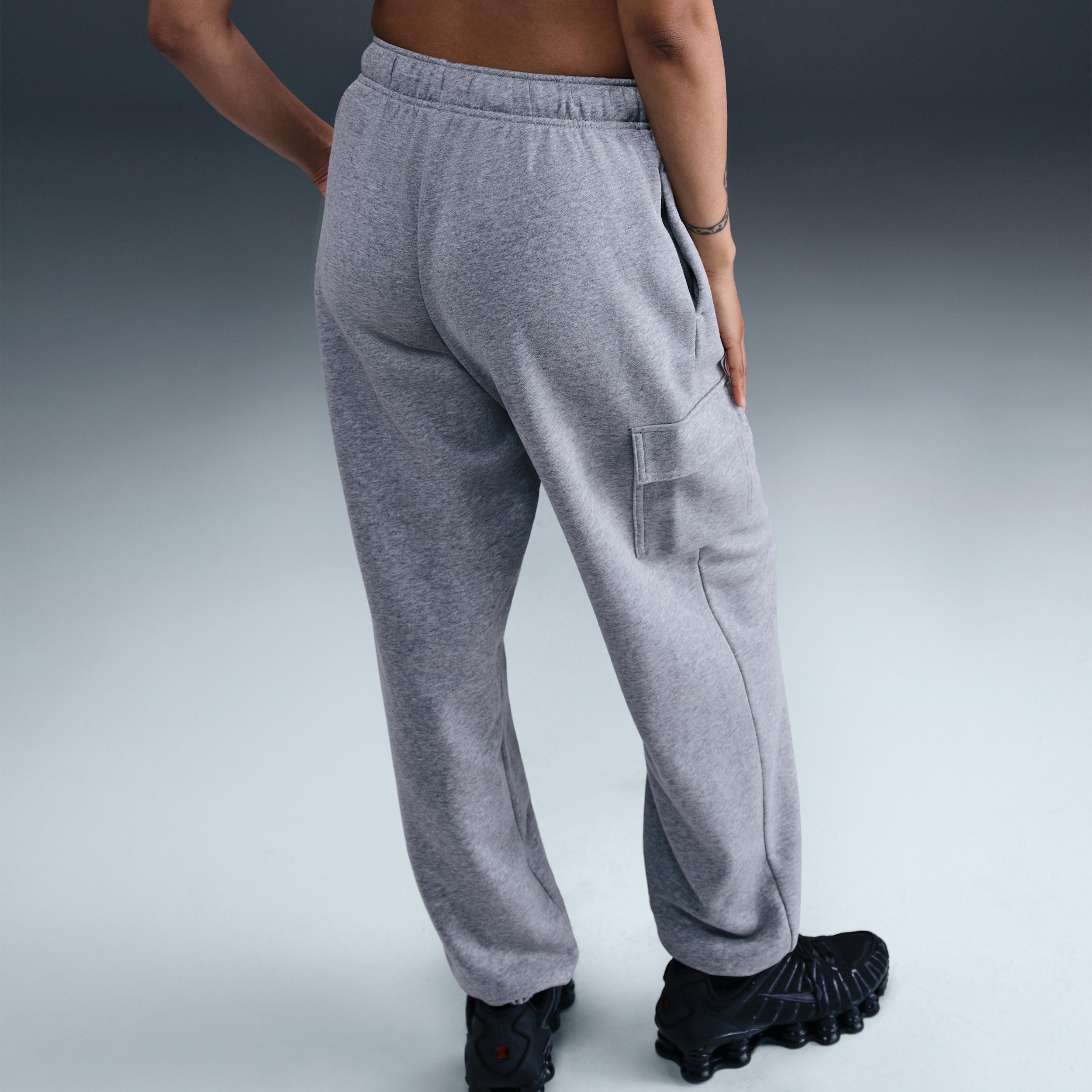 Womens Nike Sportswear Club Fleece Mid-Rise Oversized Cargo Sweatpants | DQ5196-063 Product Image