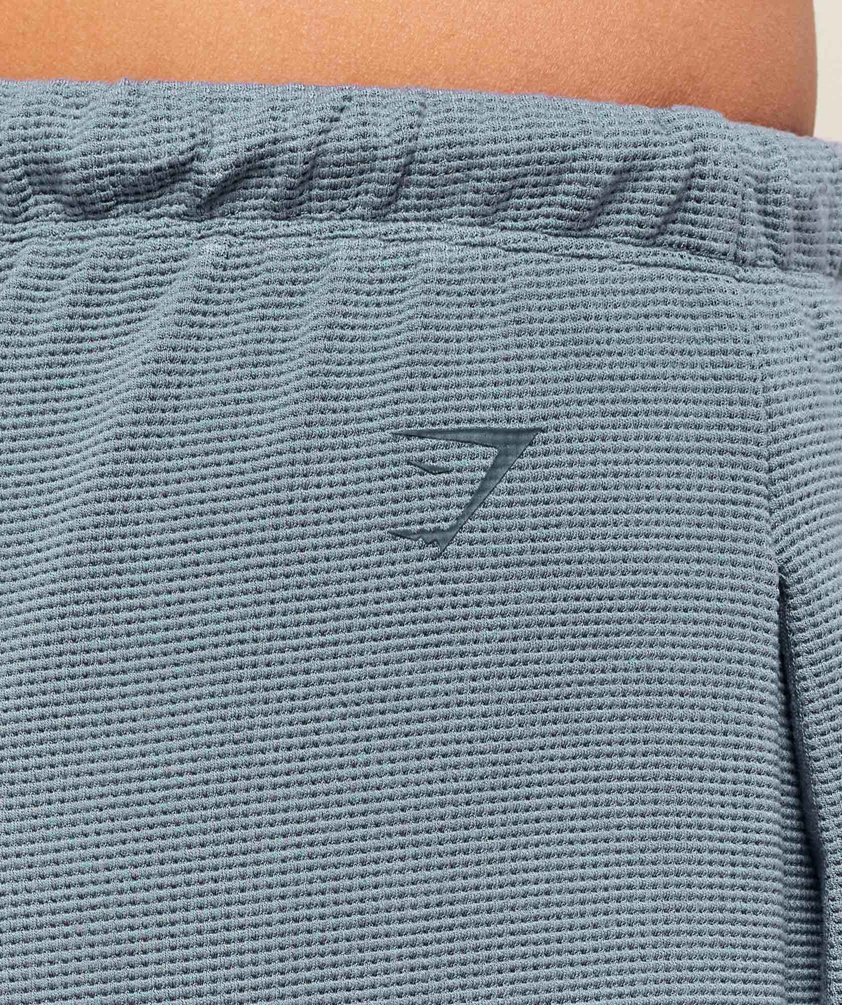 Gymshark Waffle Wide Leg Pants - Iron Blue Female Product Image