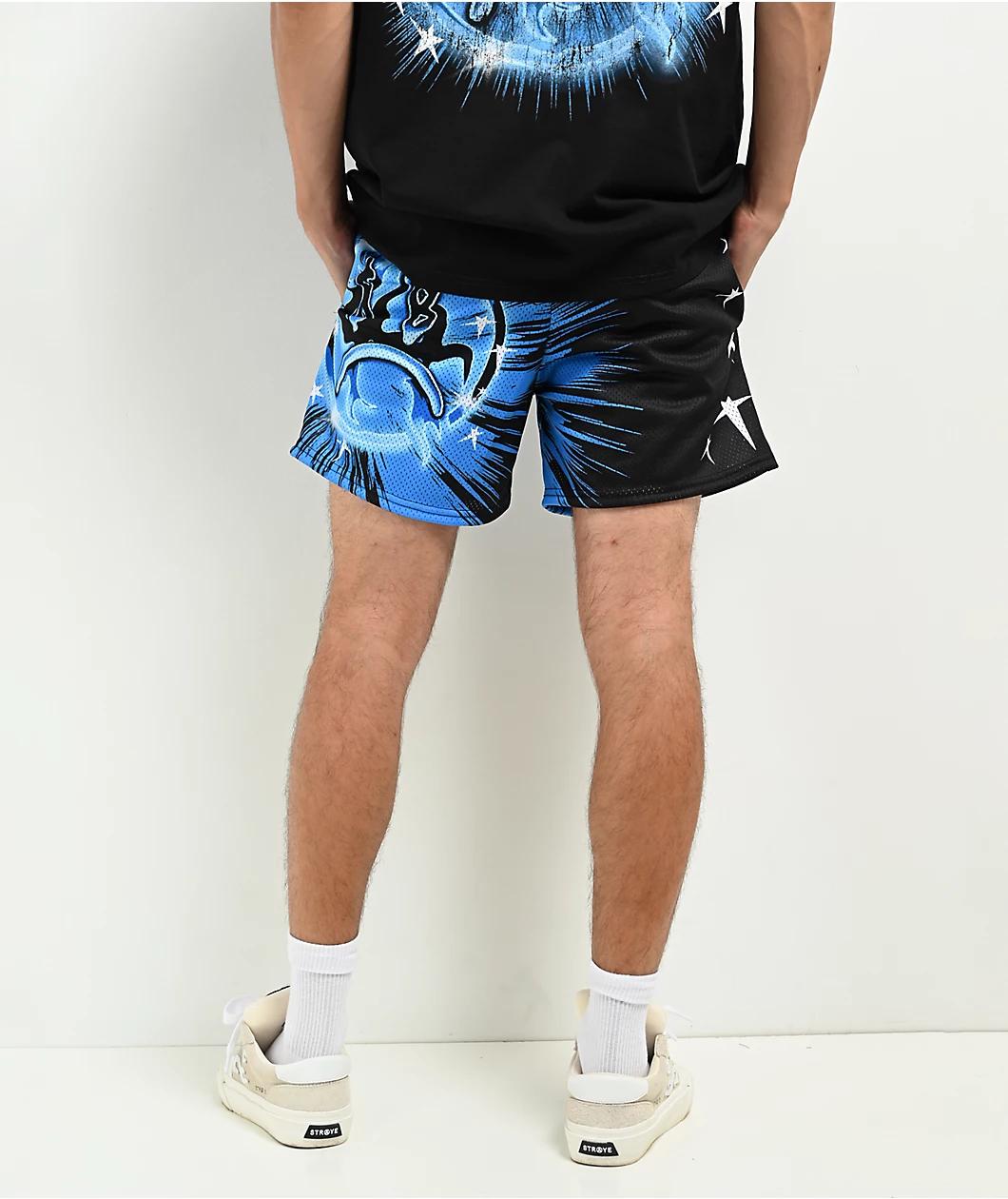 $AD BOYZ by Junior H X Lost Hills Nails Black Mesh Shorts Product Image