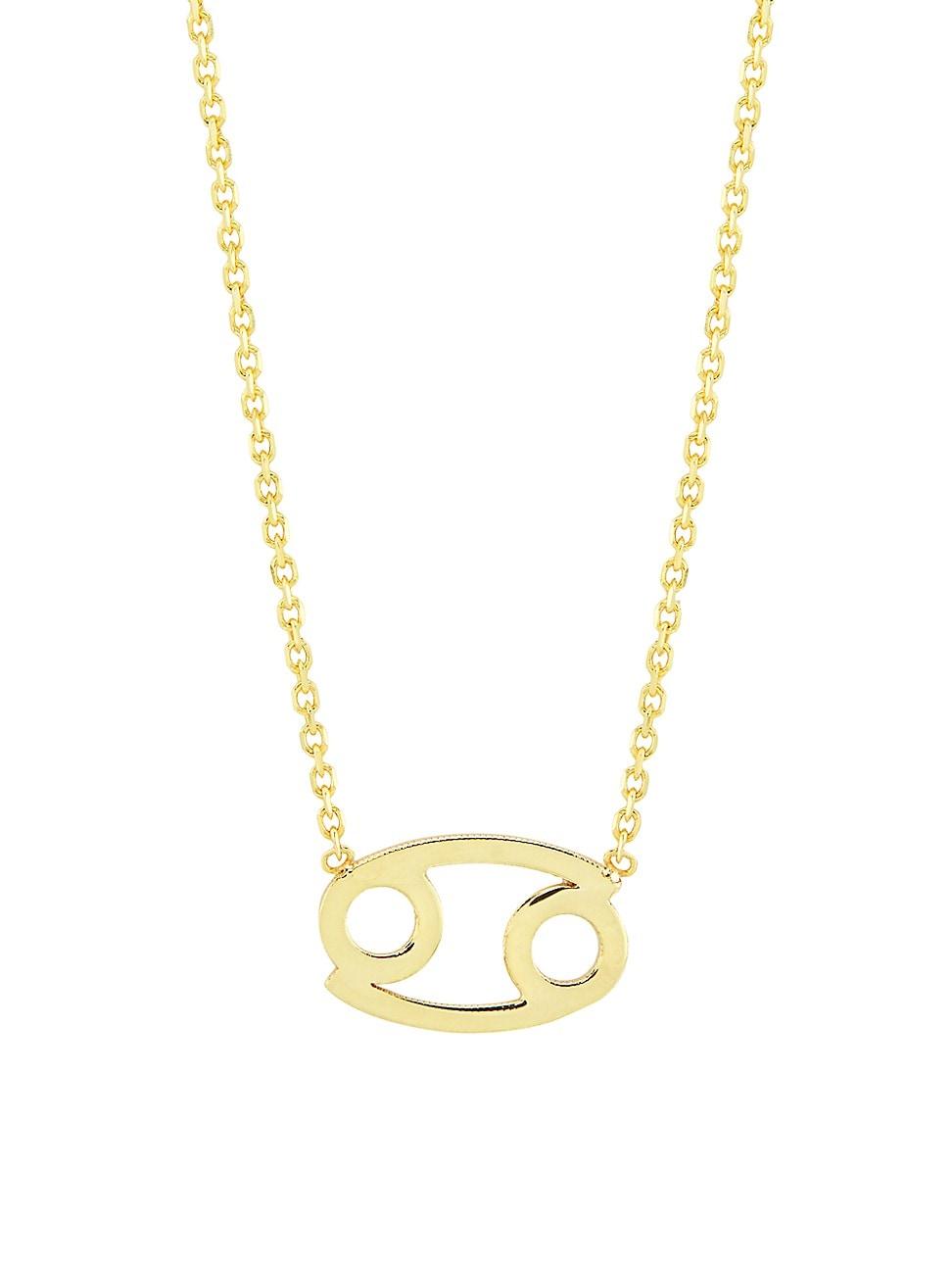 Womens 14K Gold Astrological Sign Pendant Necklace Product Image