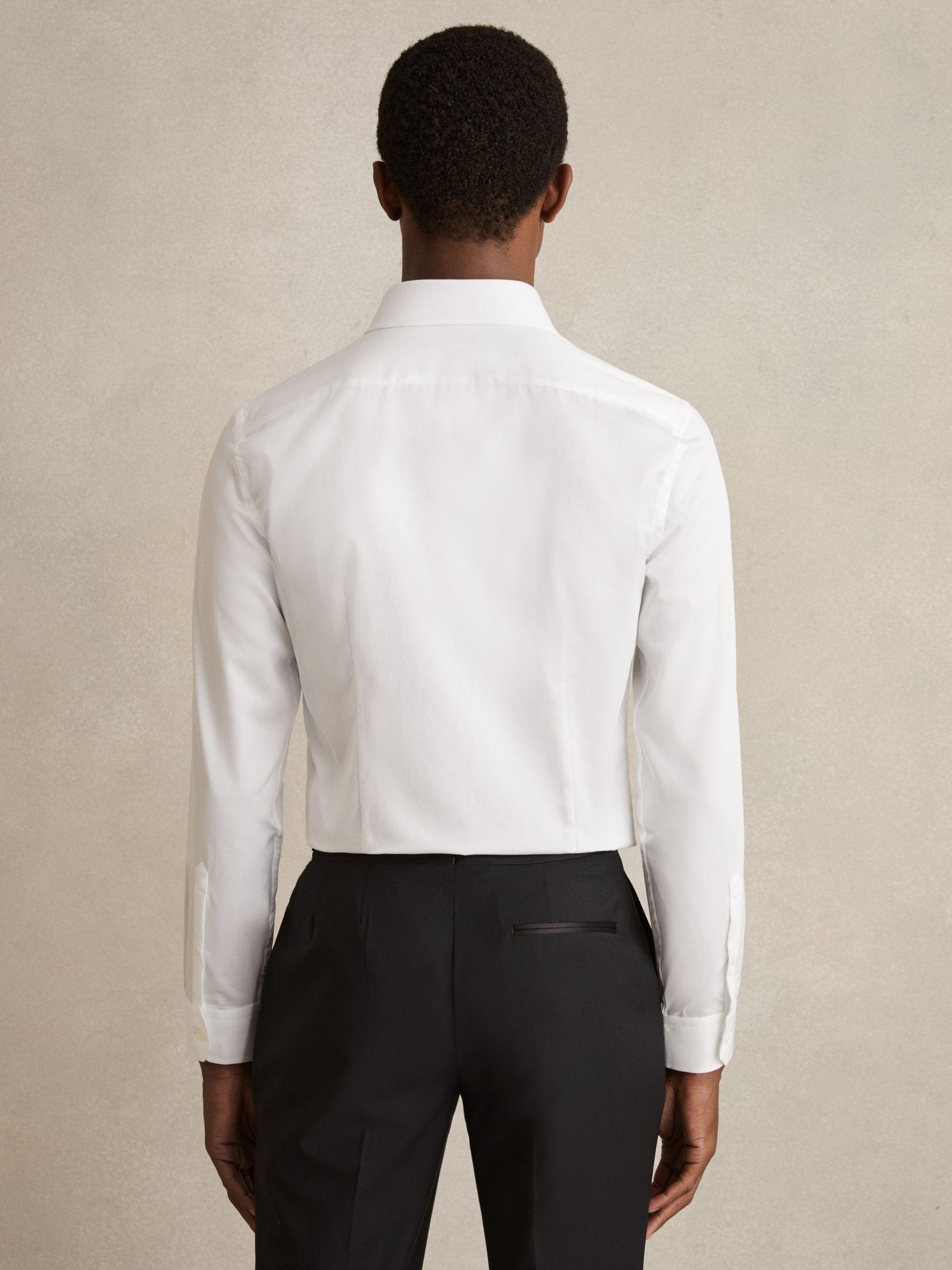 Cotton Marcella Tuxedo Shirt Regular-Fit in White Product Image
