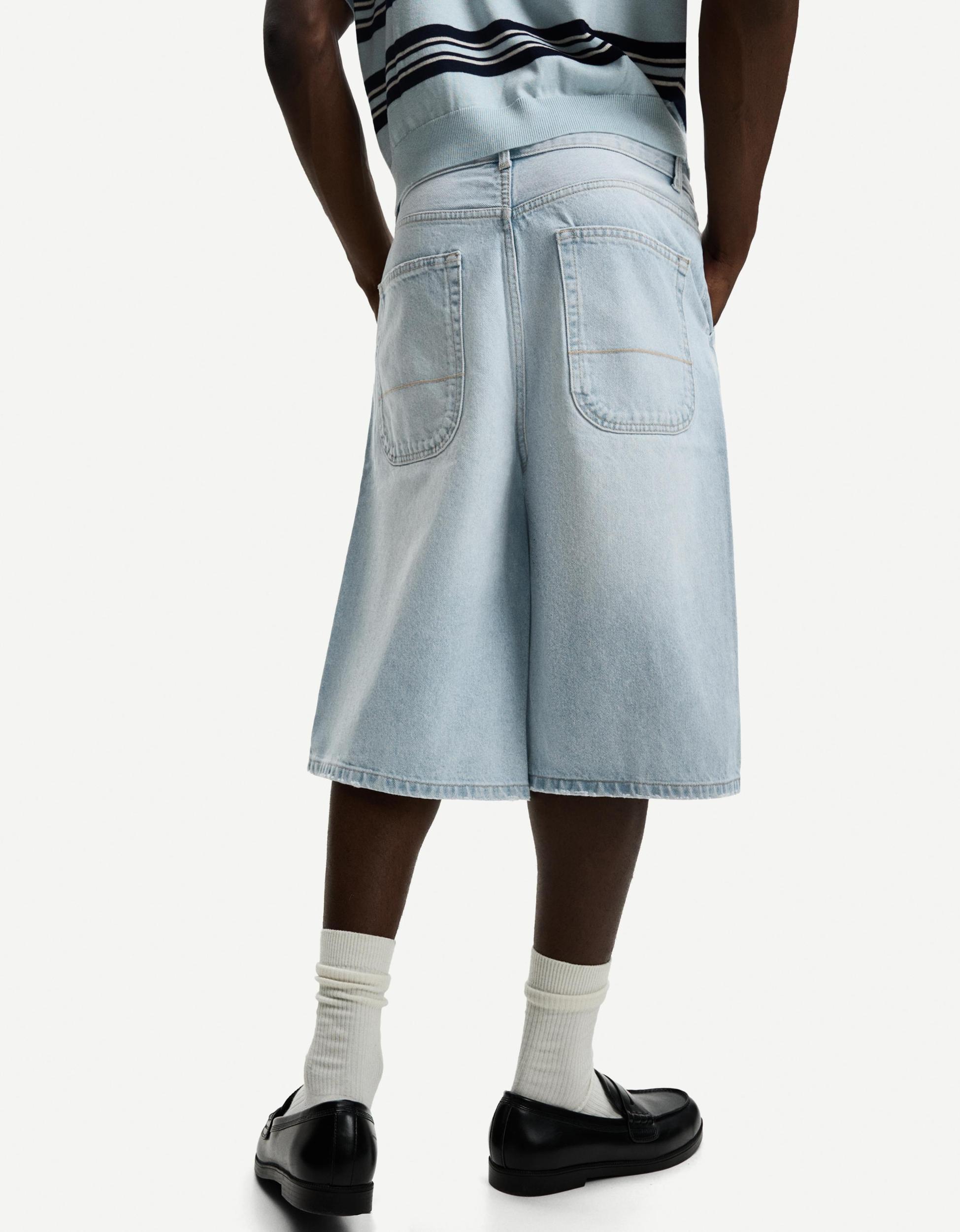Denim skater Bermuda shorts Product Image