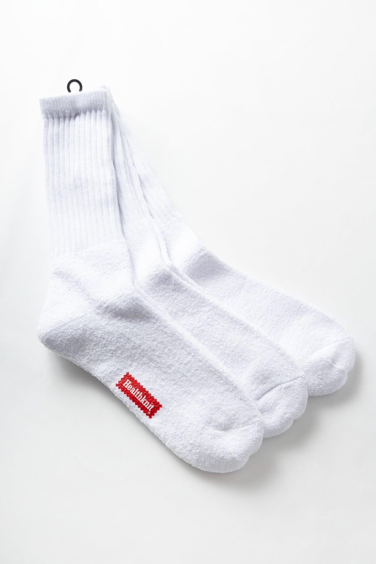Healthknit - 3 Pack Crew Socks - White Product Image