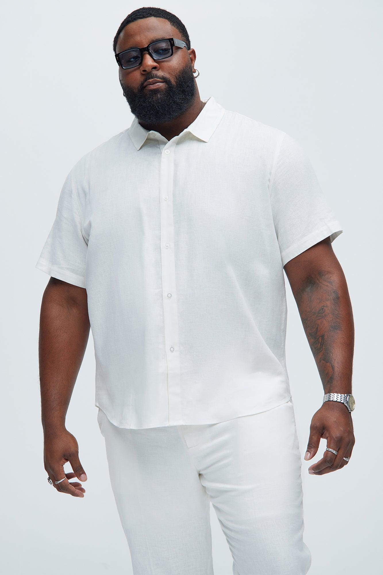 Bahamas Linen Classic Button Up Shirt - White Product Image