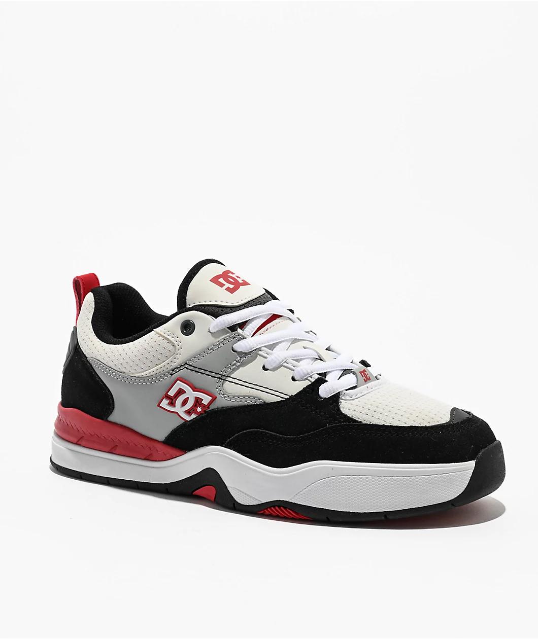 DC Ascend White, Black & Grey Skate Shoes Product Image