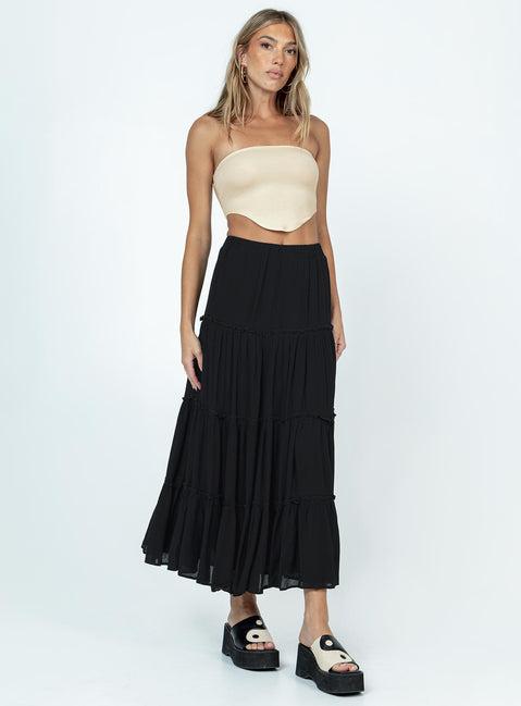Miriah Maxi Skirt Black Product Image
