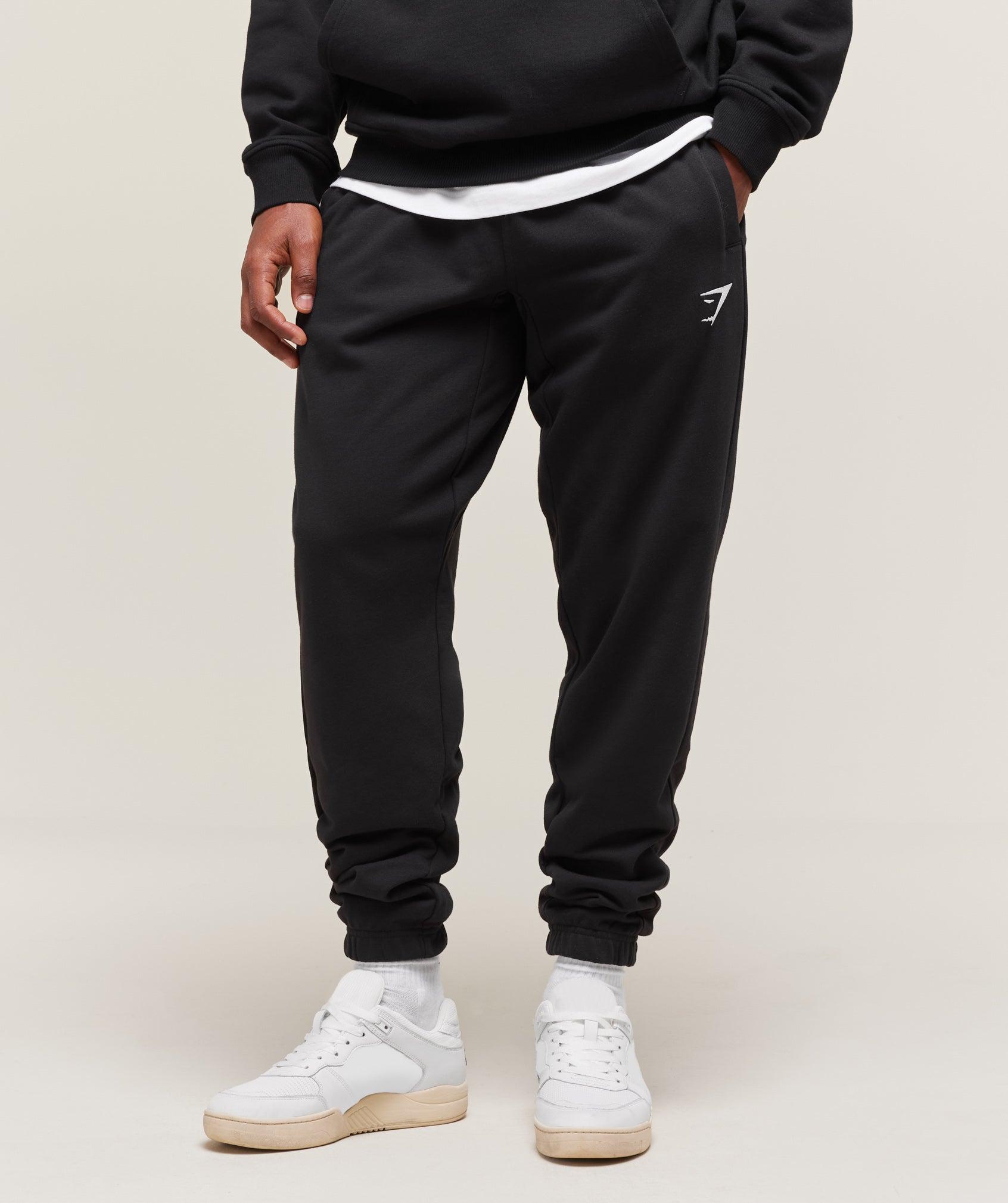 Gymshark Essential Oversized Joggers - Black Male Product Image