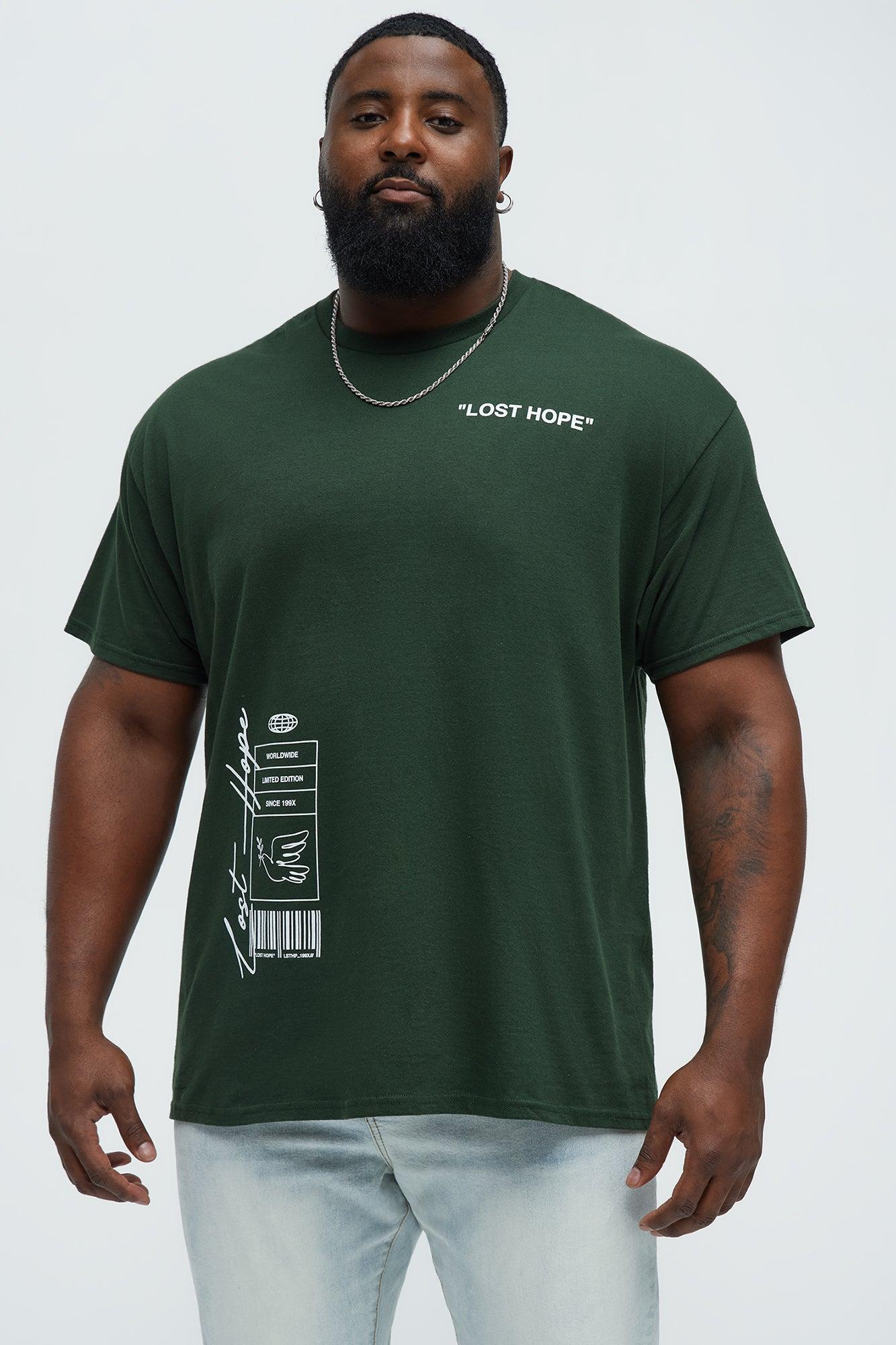 White Bird Short Sleeve Crew Neck T shirt - Hunter Green Product Image
