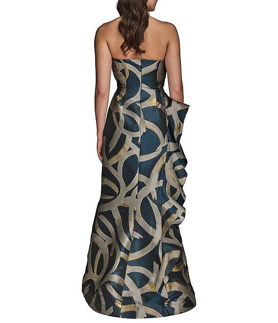 Donna Karan Strapless Abstract Print Jacquard Dress Product Image