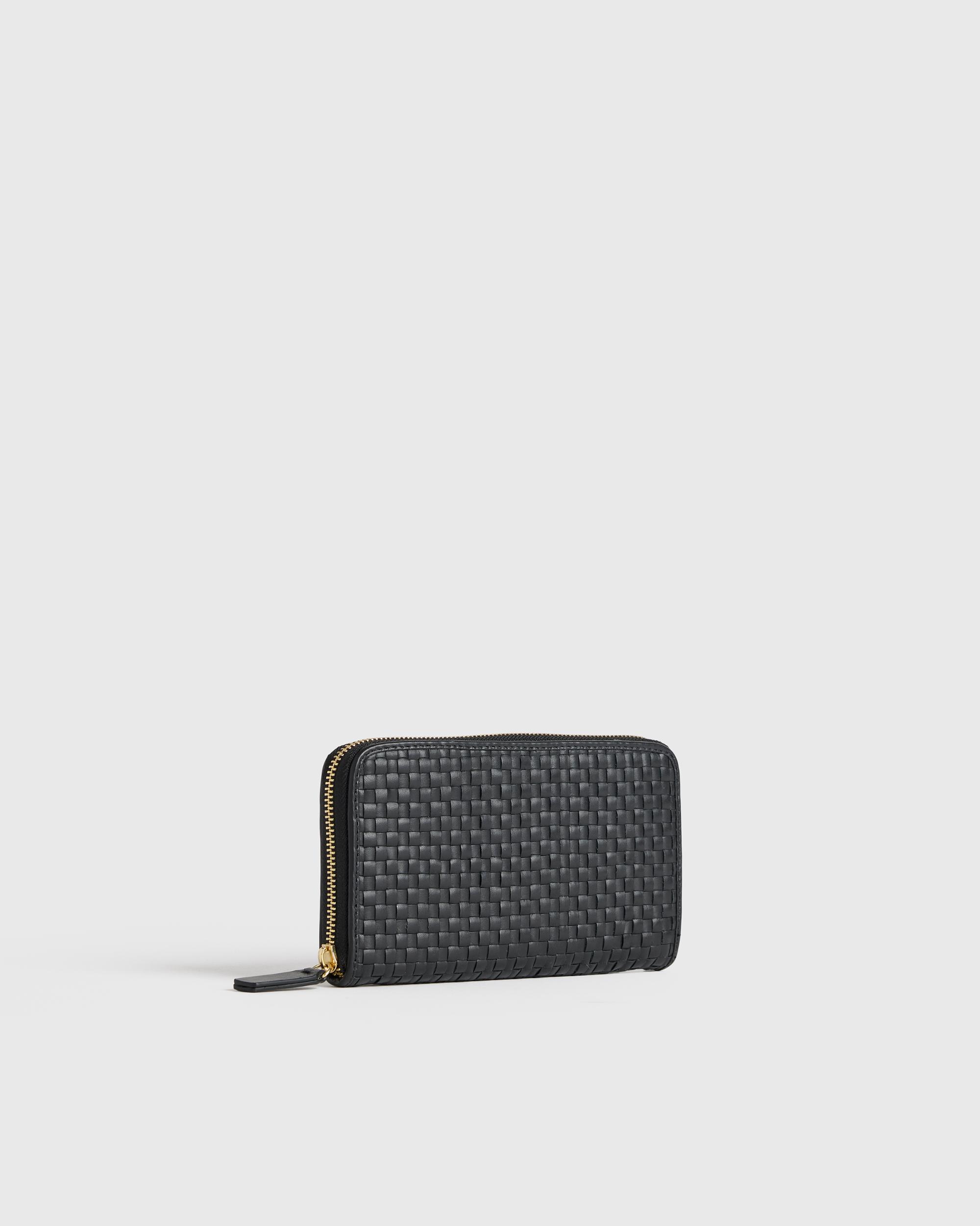Quince | Women's Italian Leather Handwoven Continental Wallet Product Image