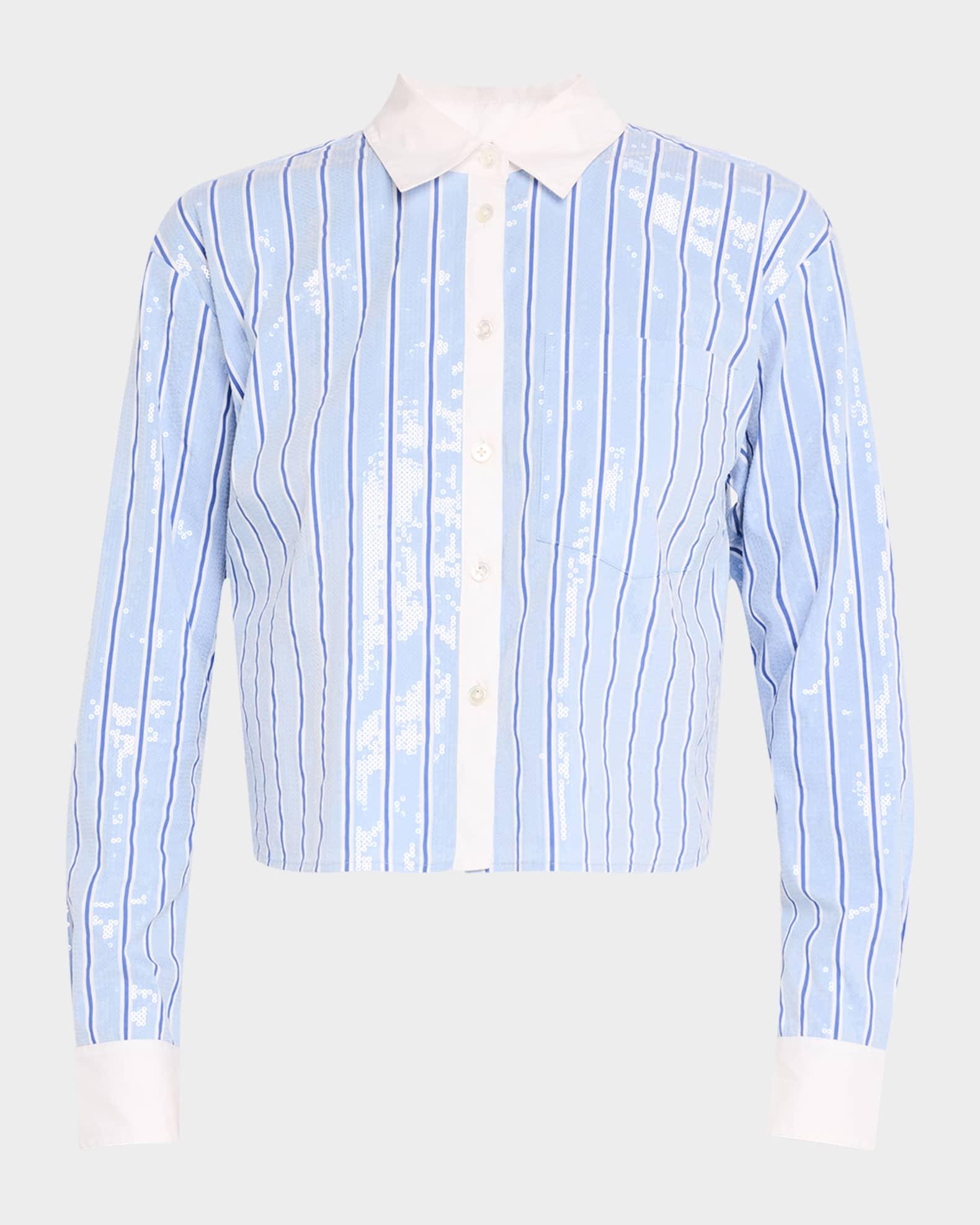 Maia Stripe Sequined Shirt Product Image