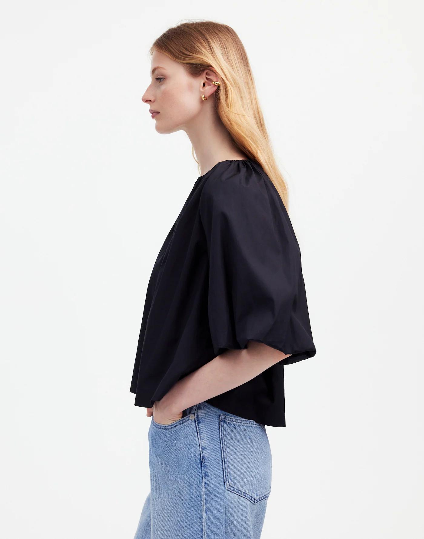 Bubble-Sleeve Top in Poplin Product Image