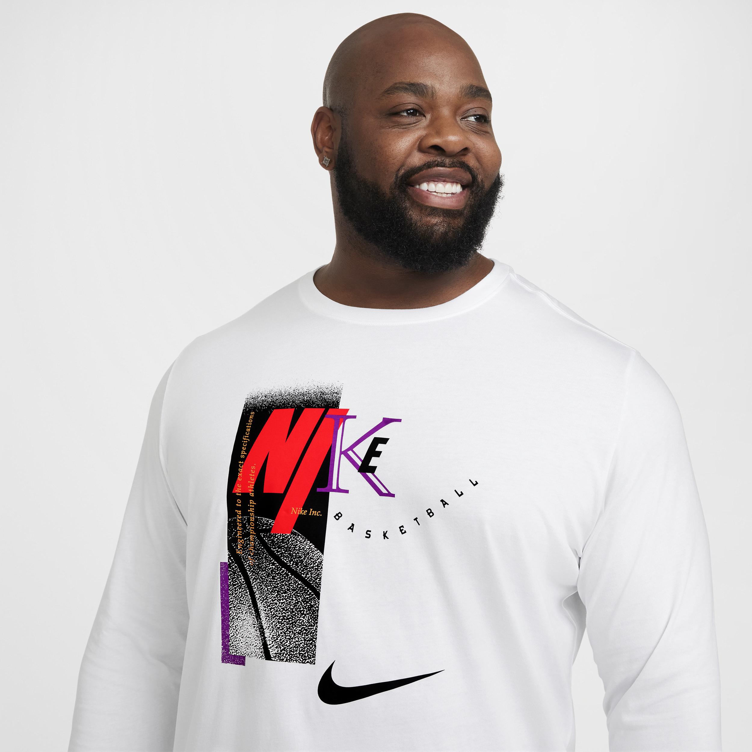 Nike Mens Long-Sleeve Basketball T-Shirt | HF6197-100 Product Image