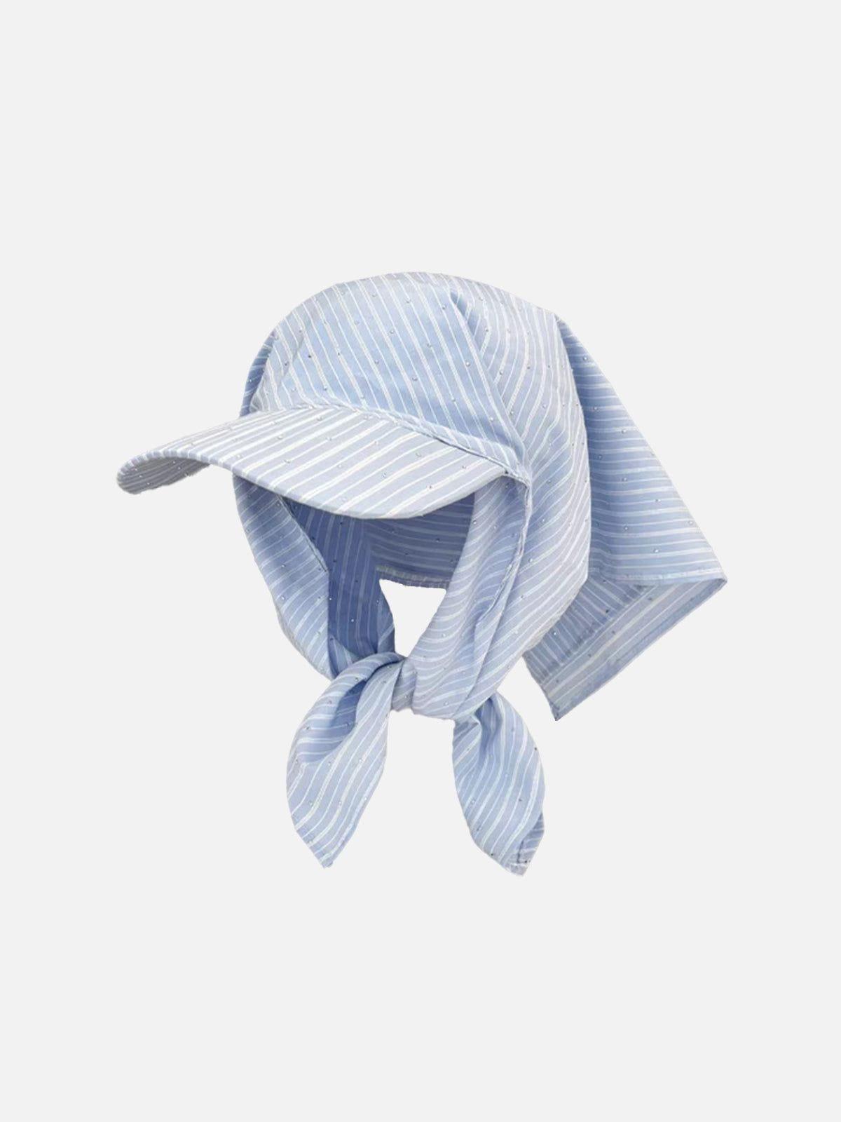 Stripe Rhinestone Bandana Cap Product Image