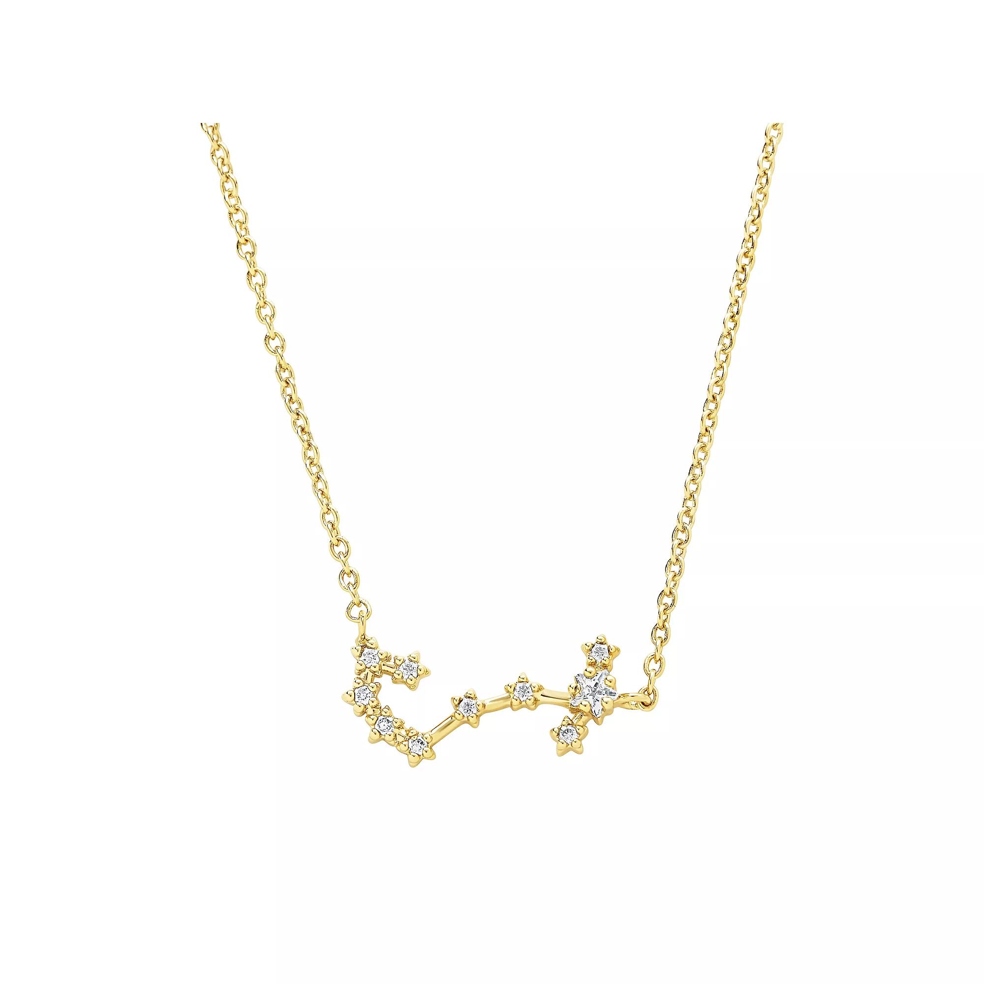 MC Collective Cubic Zirconia Constellation Necklace, Women's, 14k Gold Tone Gemini Product Image