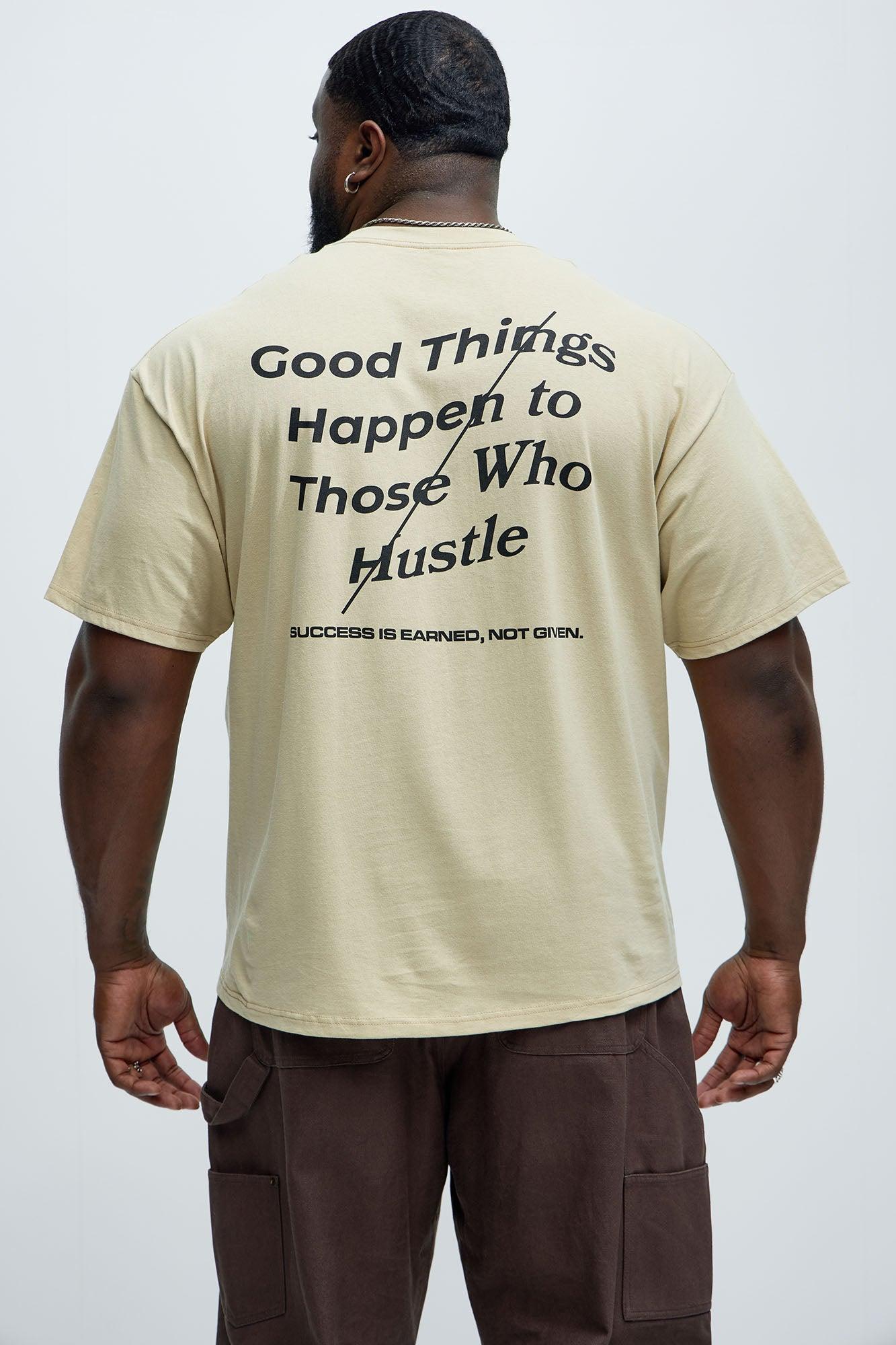 Hustle Good Things Short Sleeve Tee - Sand Product Image