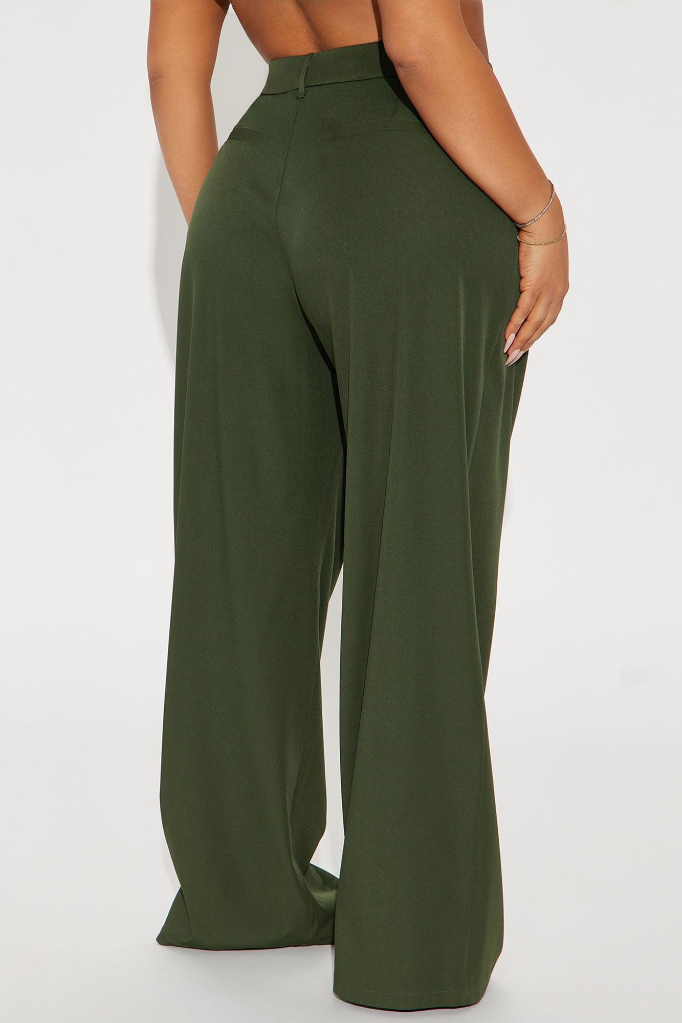 Keep Your Cool Wide Leg Trouser - Hunter Product Image