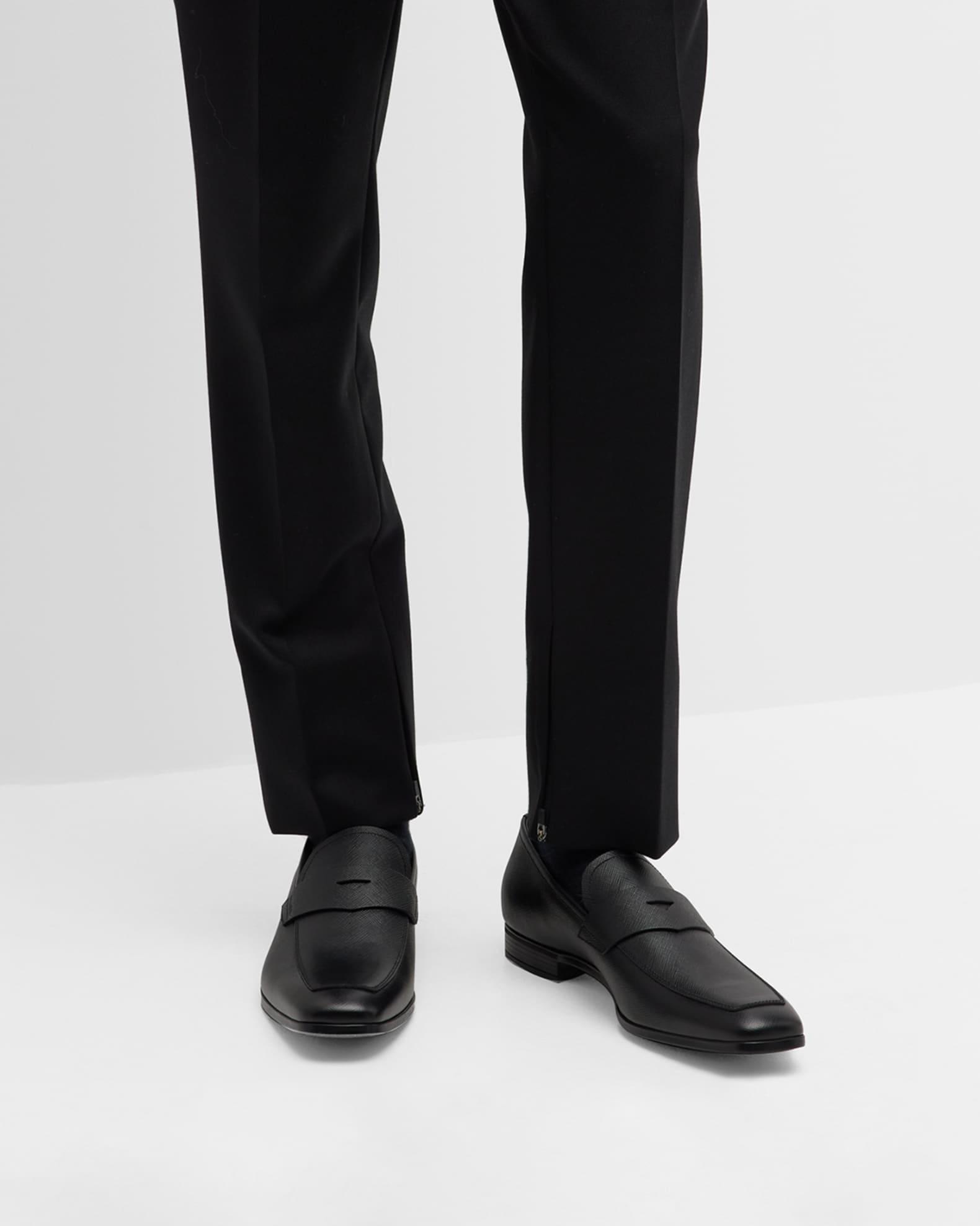 Saffiano Leather Penny Loafer Product Image