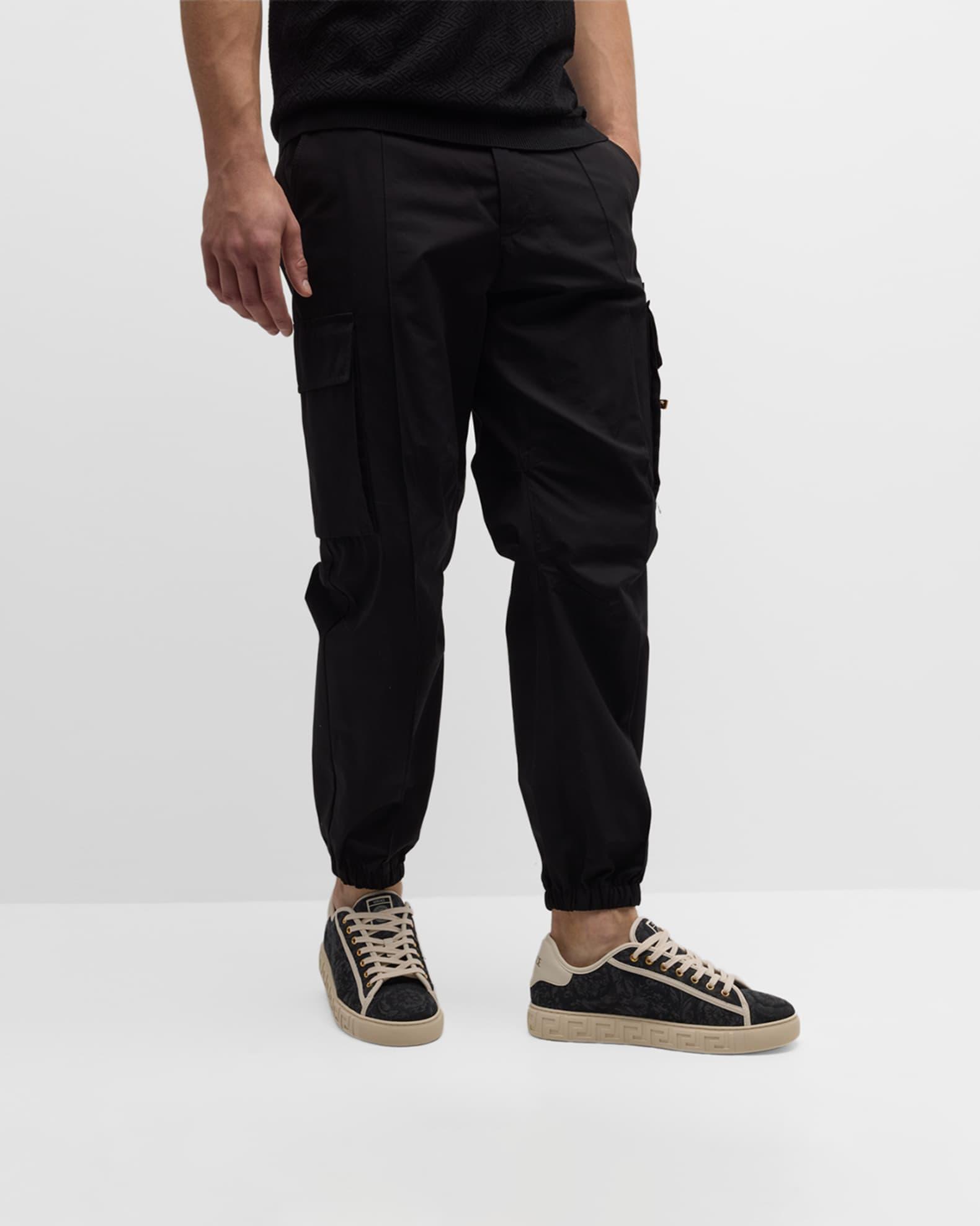 Men's La Greca Baroque Canvas Low-Top Sneakers Product Image