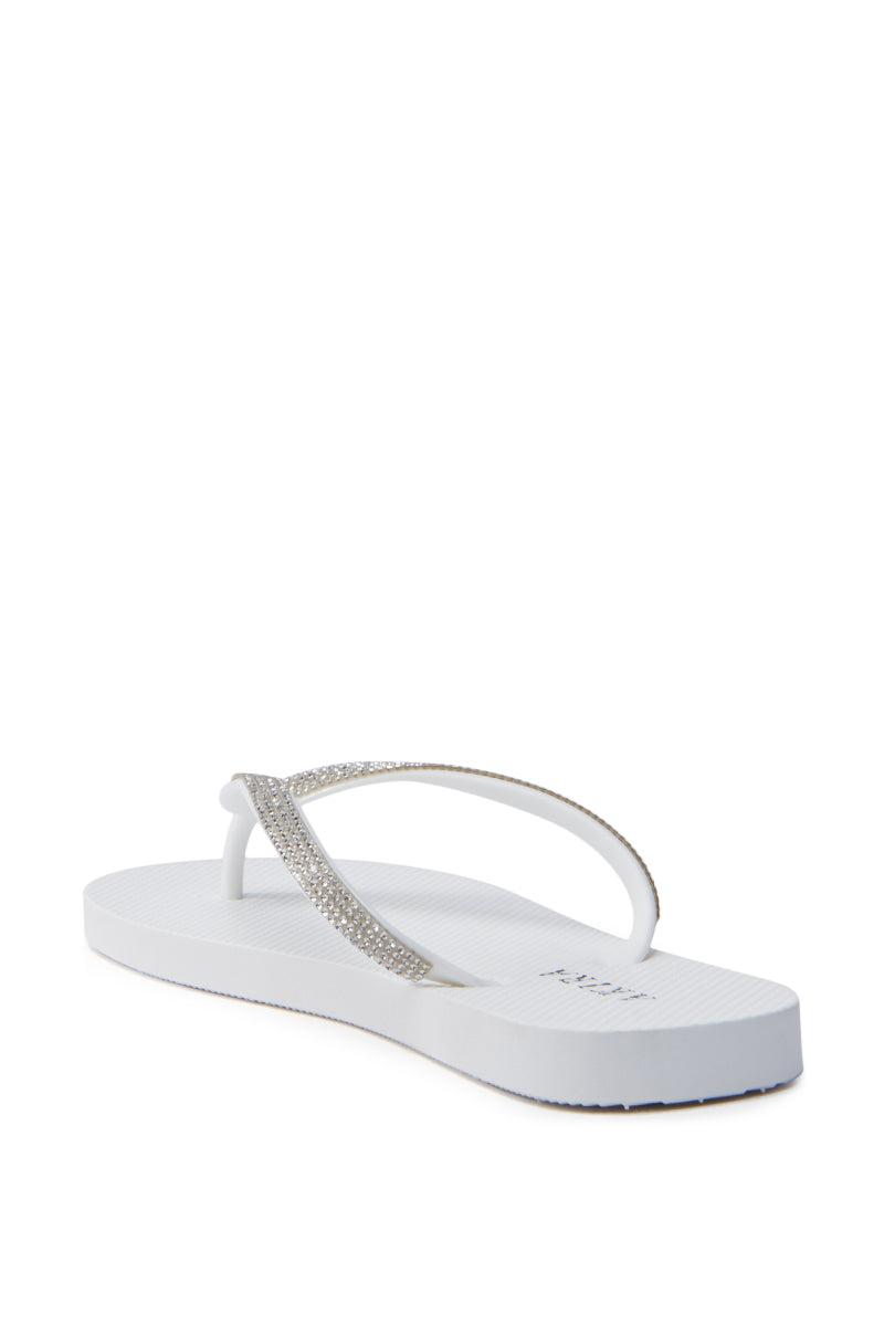 AKIRA LORETA WHITE THONG FLIP FLOP Product Image