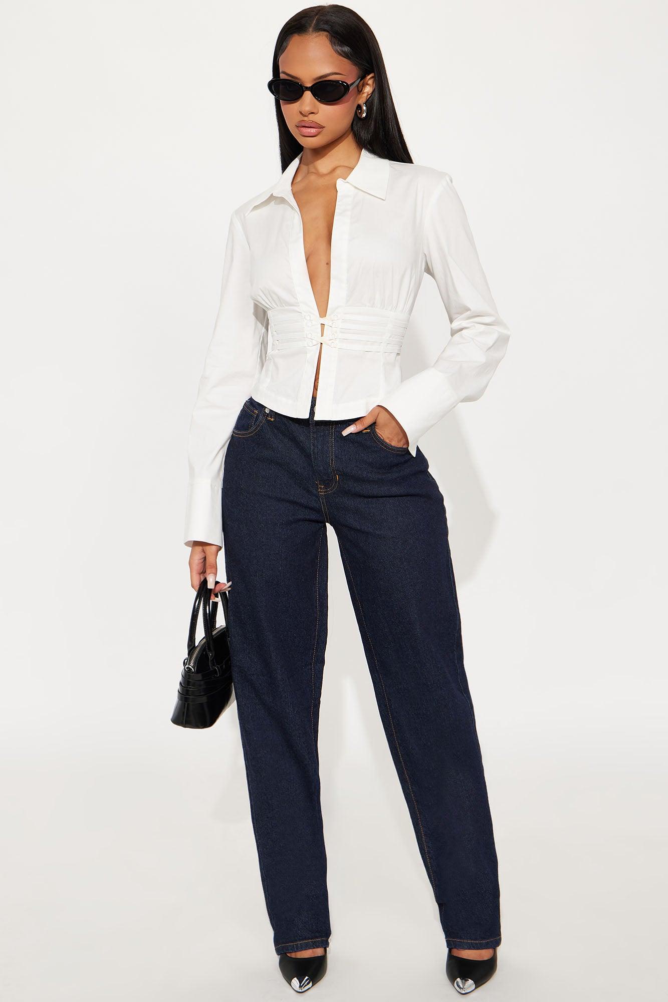 One Of A Kind Poplin Blouse - White Female Product Image