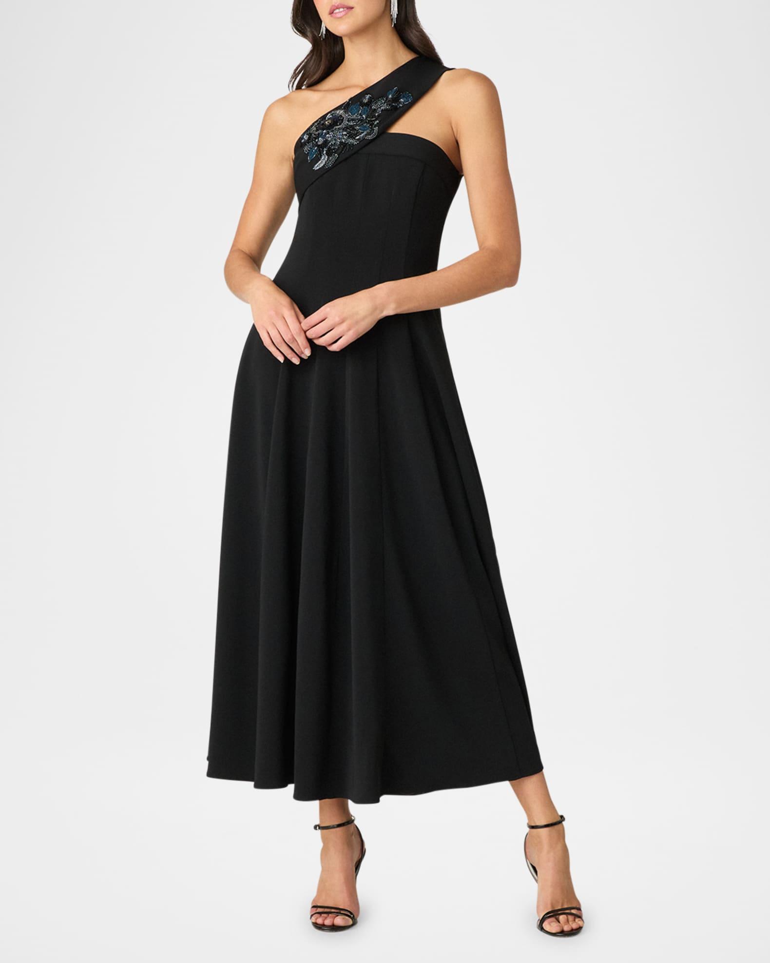 Oscar One-Shoulder Embellished Maxi Dress Product Image