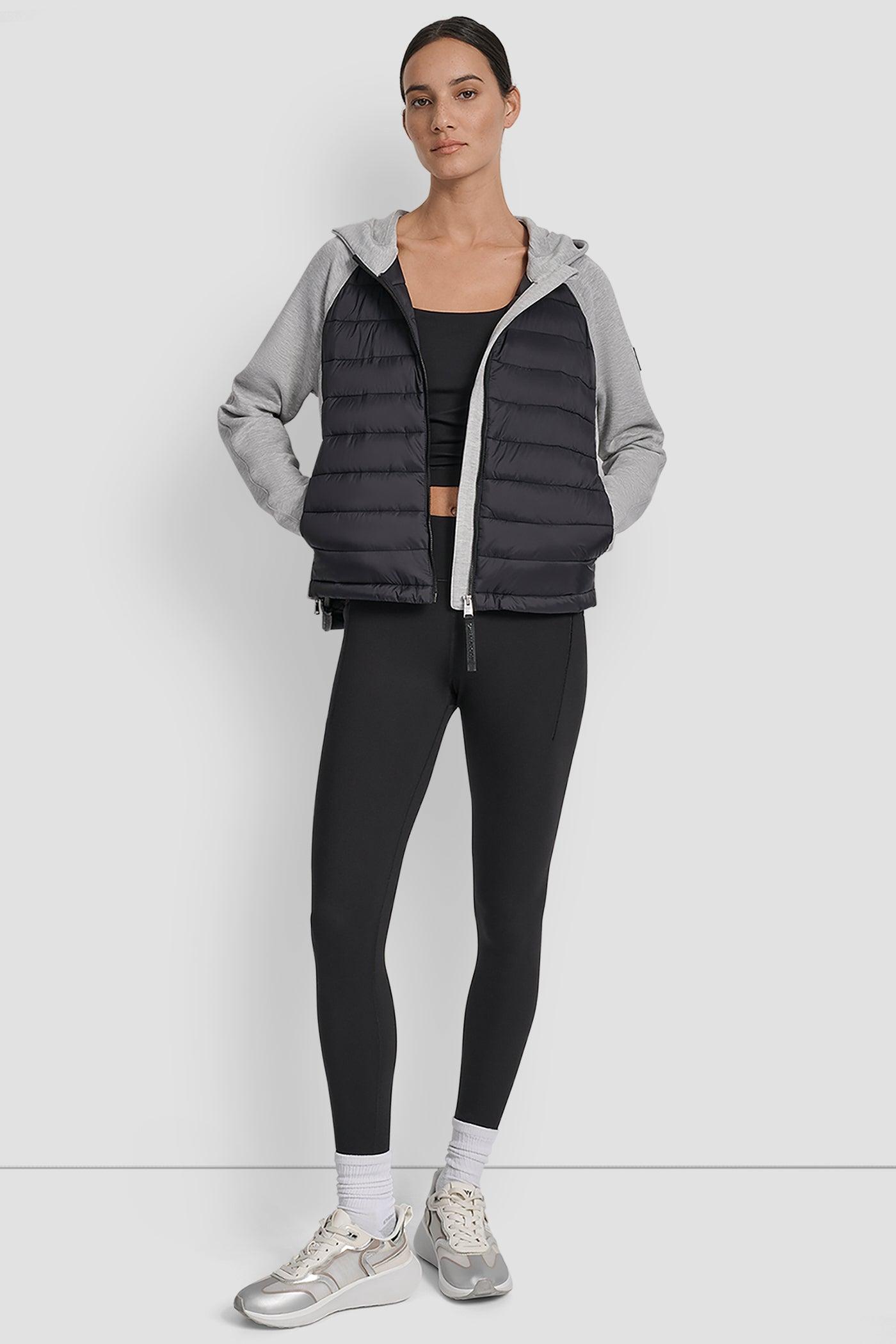 MIXED MEDIA HOODED HI LOW JACKET Product Image