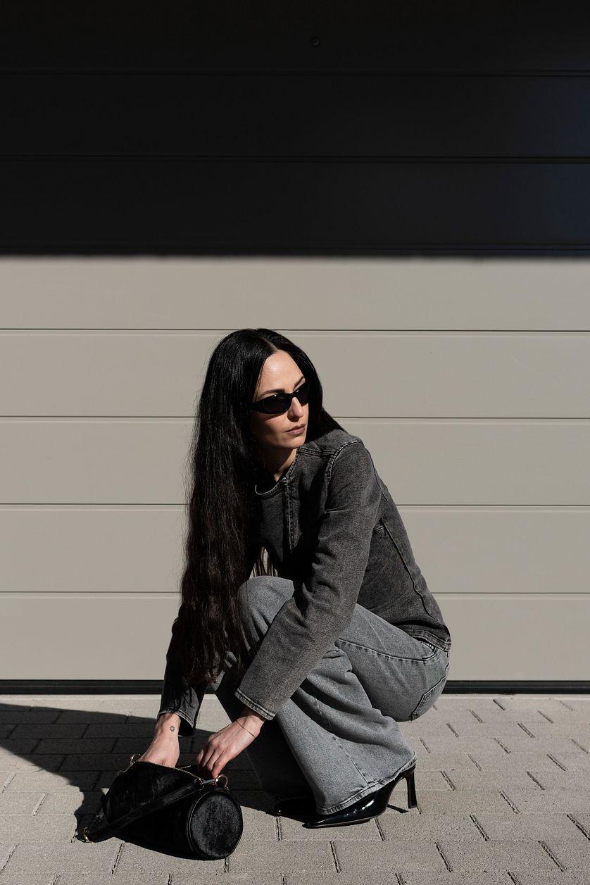 Asymmetric Denim Shirt Product Image