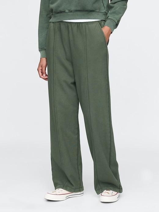 Heavyweight French Terry Seamed Wide-Leg Sweatpants Product Image