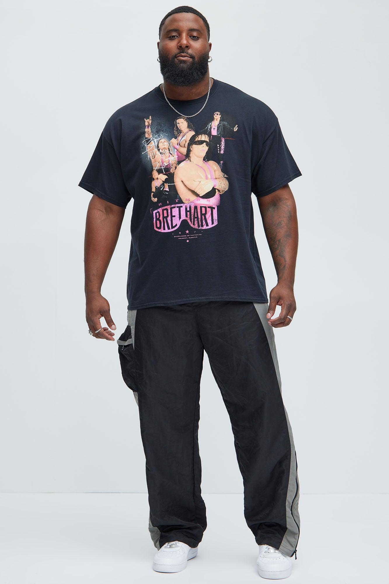 WWE Bret Hart Oversized Short Sleeve Tee - Black Product Image