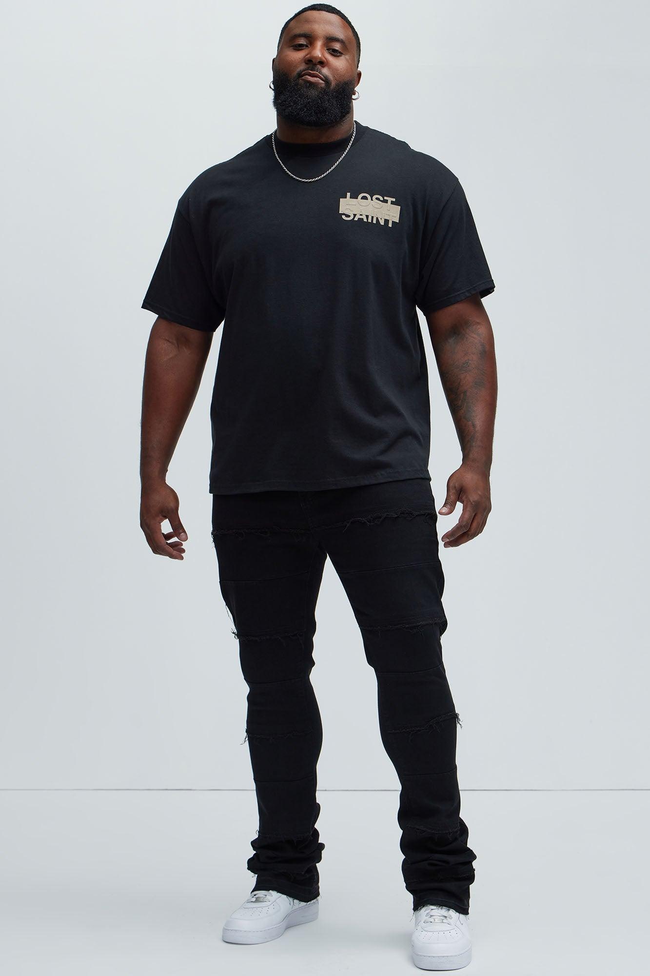 Go Out Frayed Stacked Skinny Flare Jeans - Black Product Image