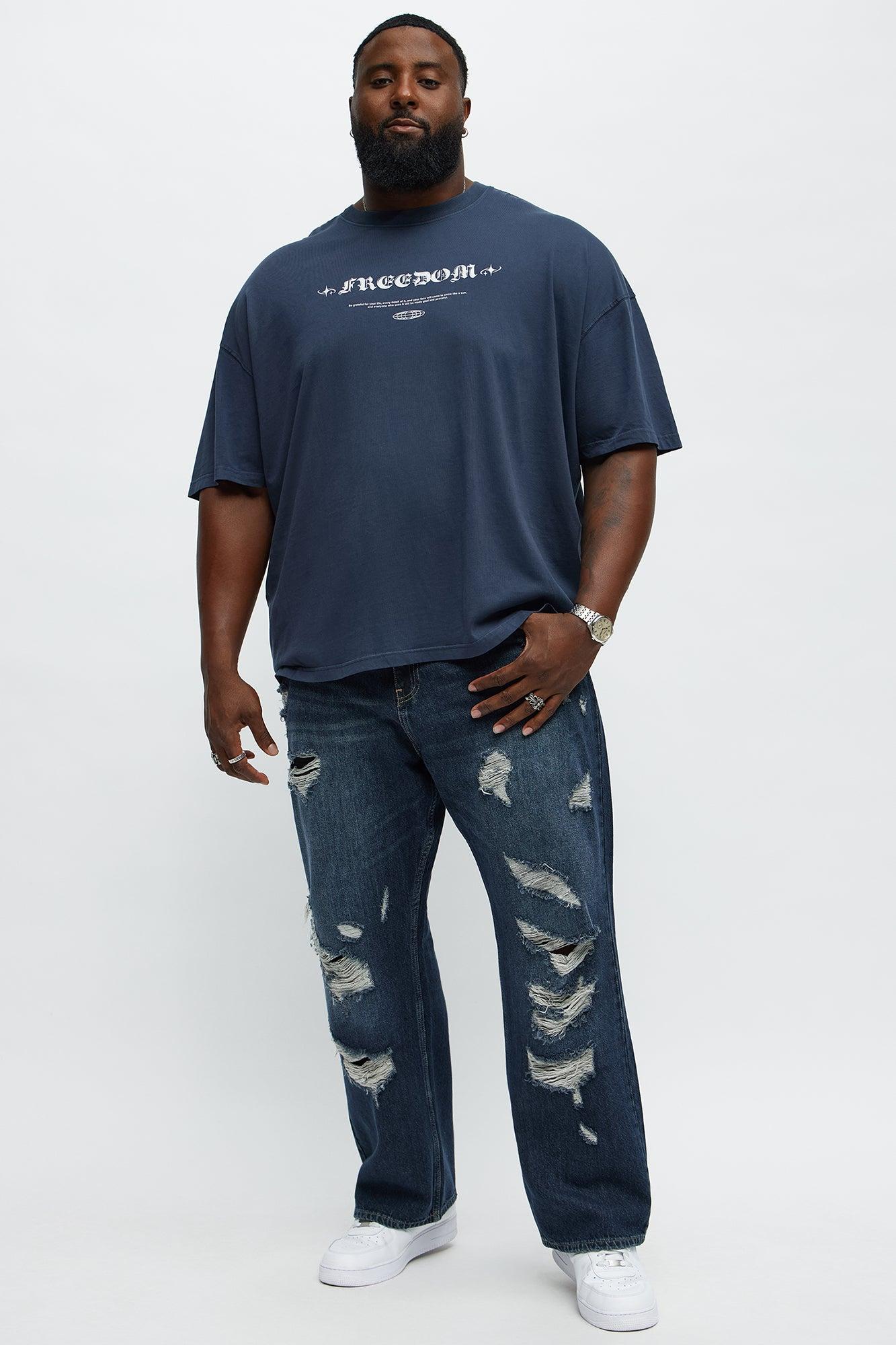 Future Freedom Oversized Short Sleeve Tee - Navy Male Product Image