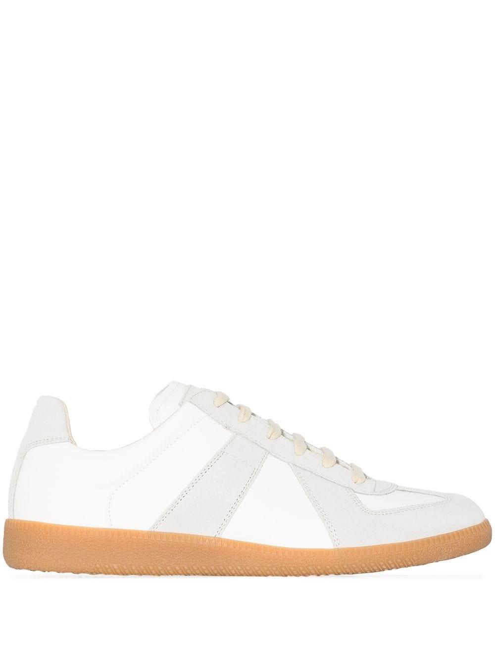 MAISON MARGIELA Bicolor Leather Replica Sneakers In White Product Image