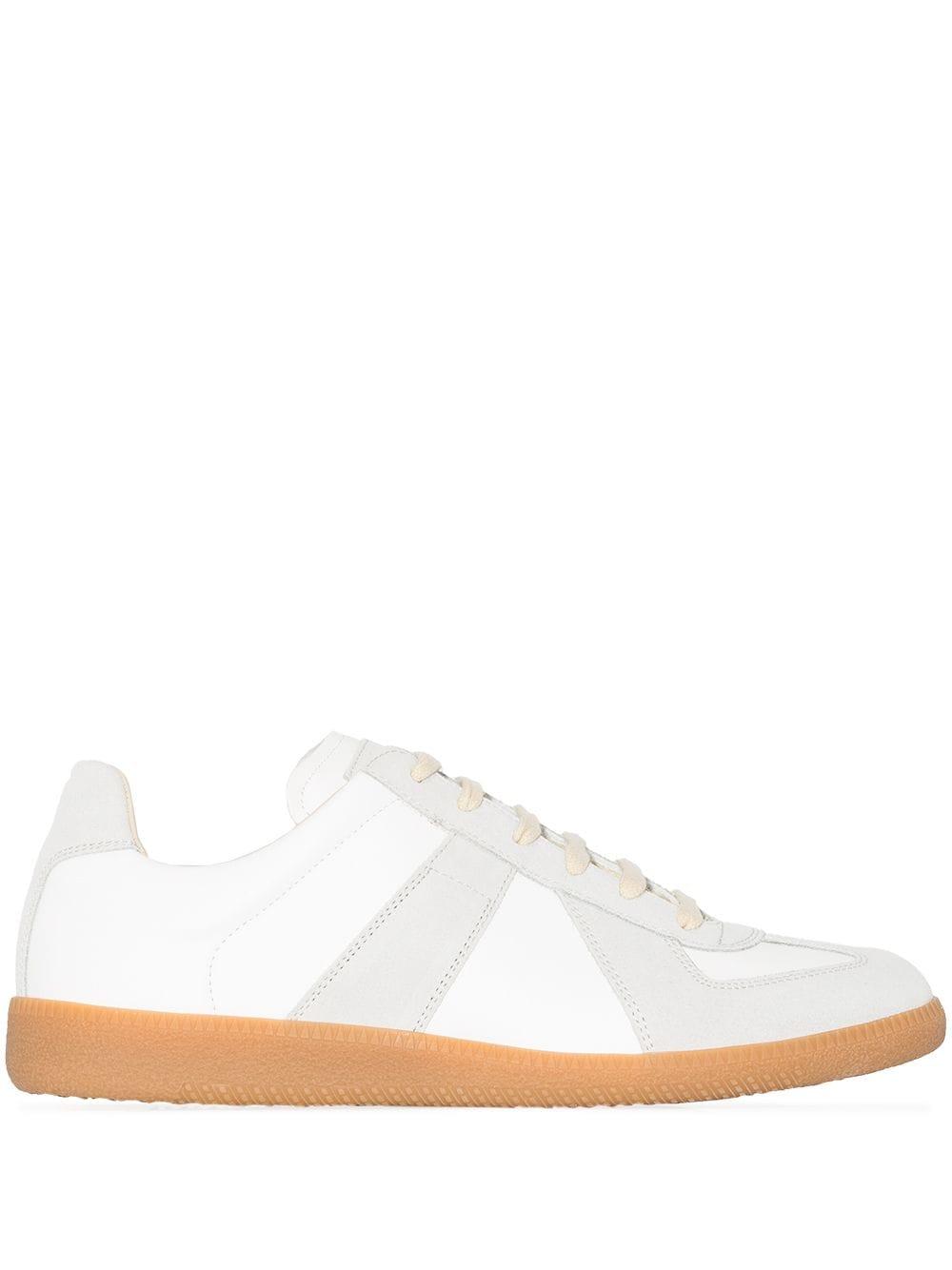 MAISON MARGIELA Replica Leather And Suede Sneakers In White Product Image