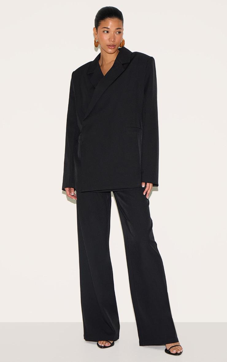 Black Tailored Woven Blazer Product Image