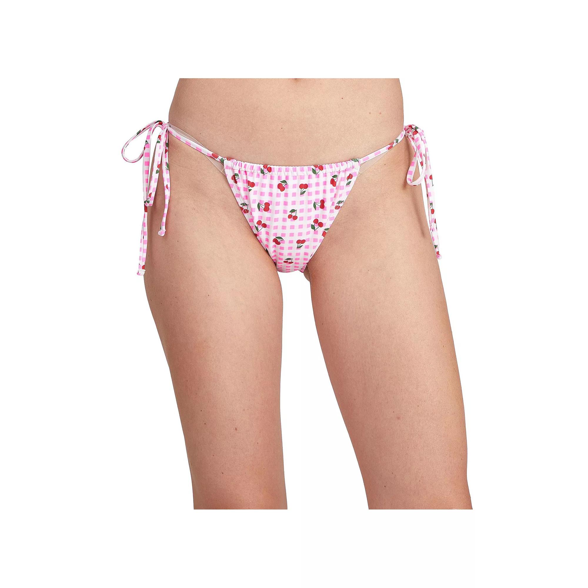 Juniors' Cyn & Luca Cherries String Bikini Bottoms, Women's,  Product Image