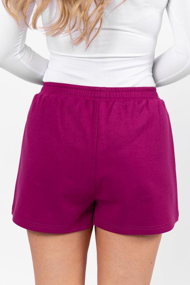 Let's Just Stay Shorts Plum FINAL SALE Product Image
