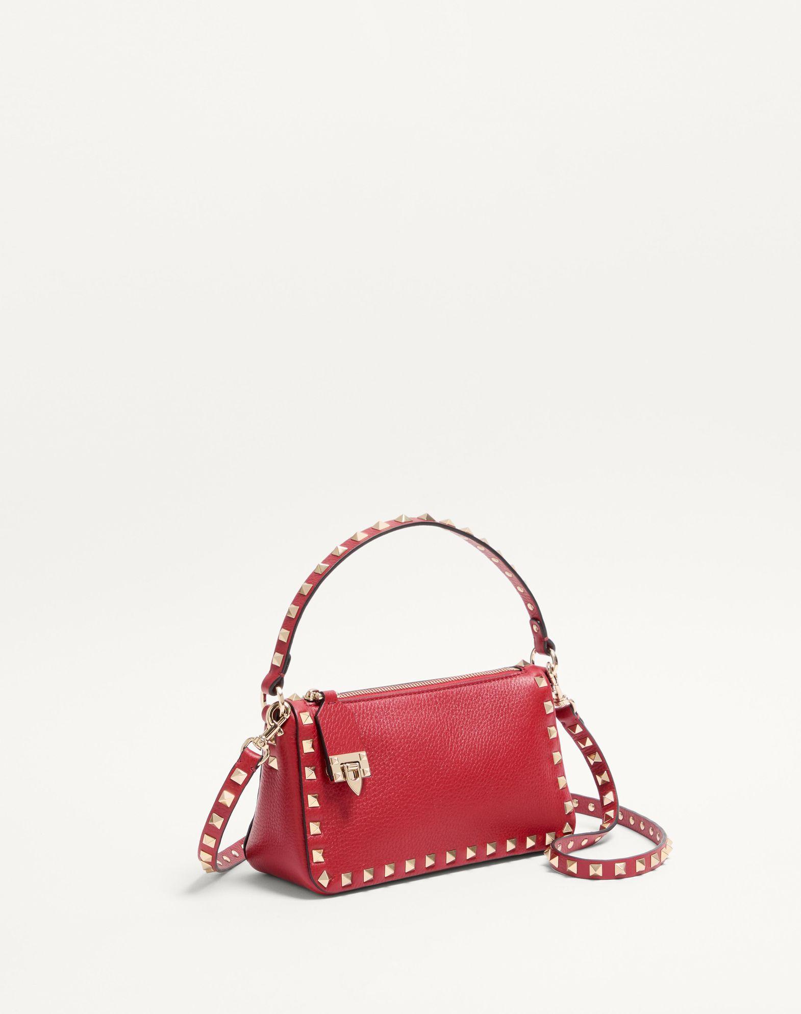 Small Rockstud Grainy Calfskin Crossbody Bag  Product Image
