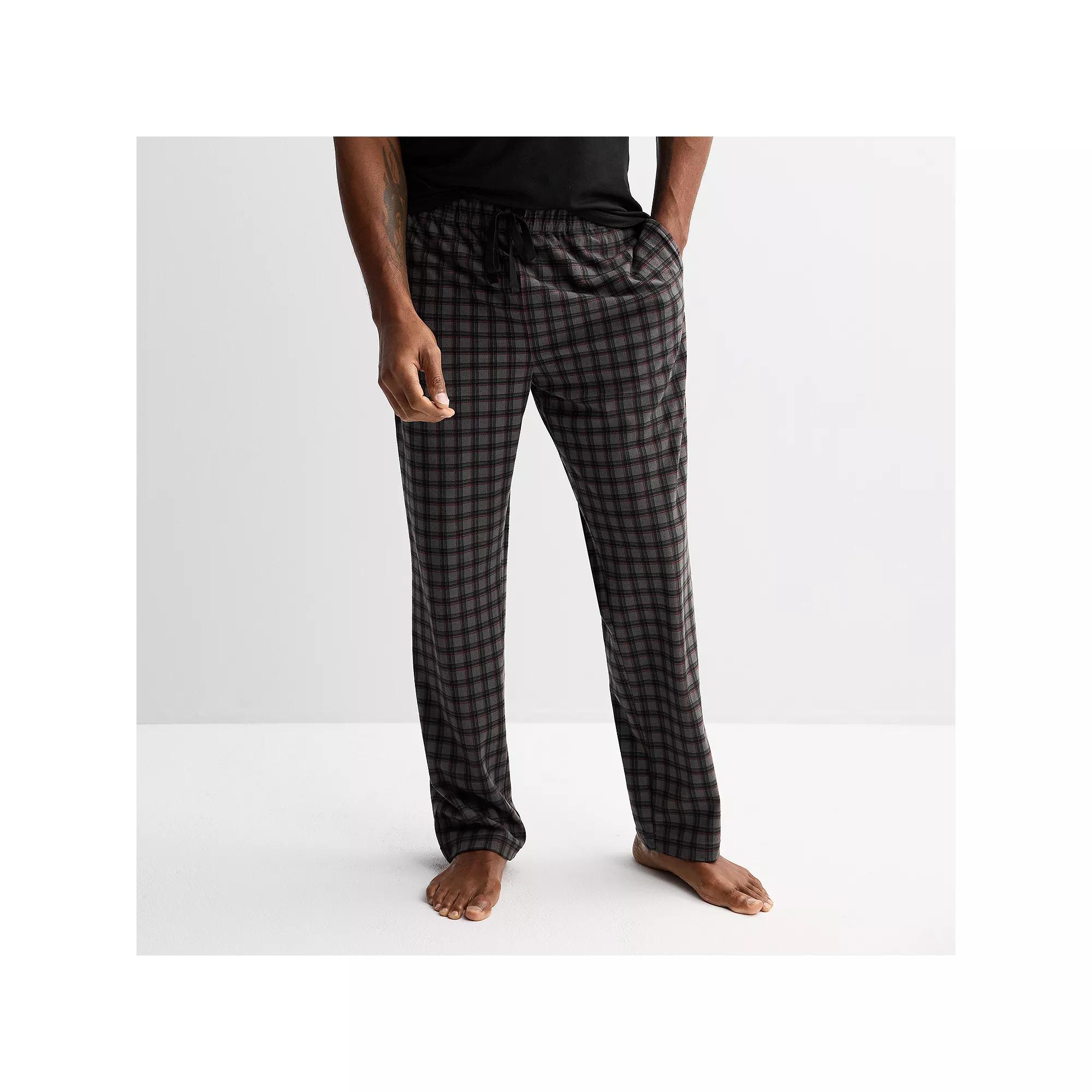 Mens Kenneth Cole Reaction Peached Knit Plaid Pajama Pants Product Image