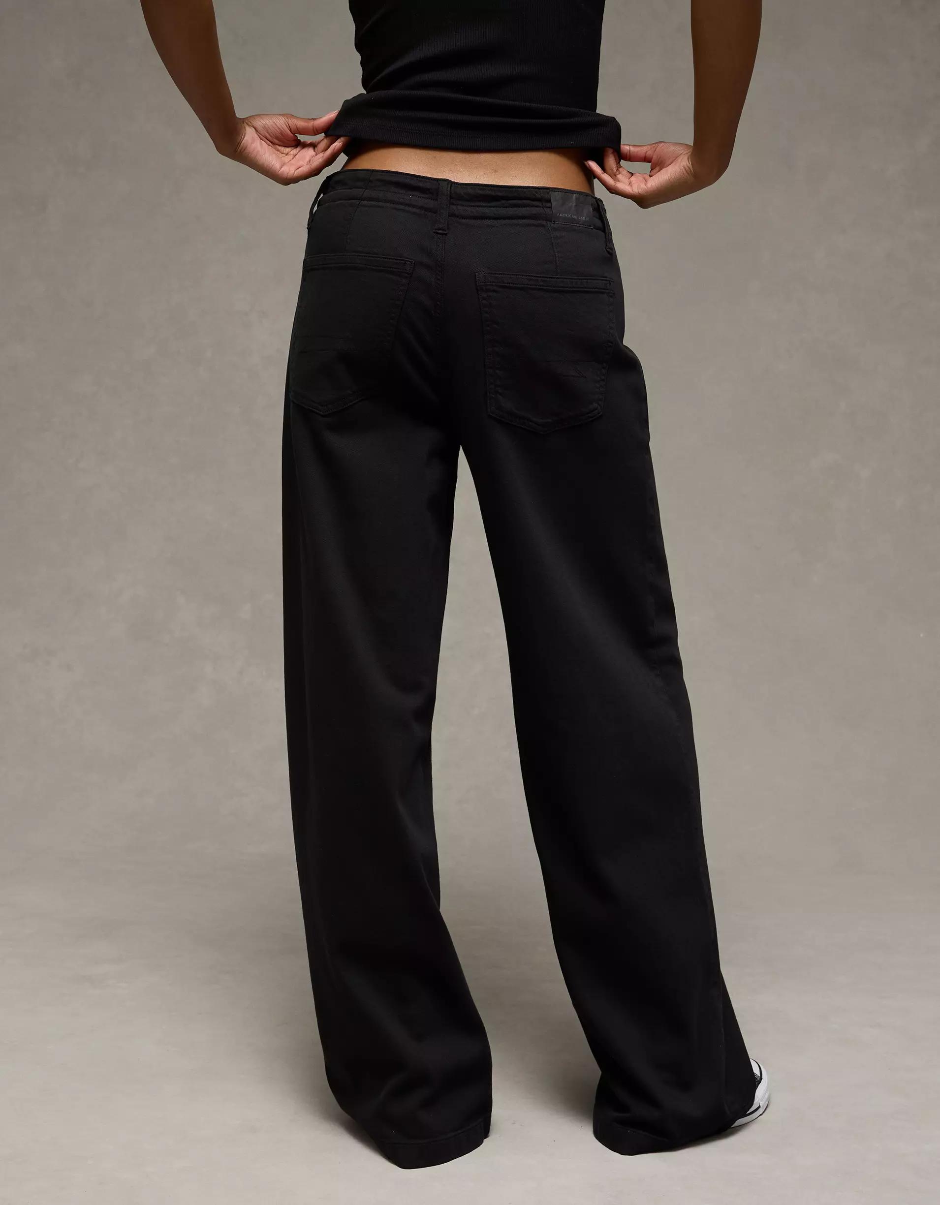 AE Dreamy Drape Stretch Low-Rise Ultra Wide-Leg Pant Product Image