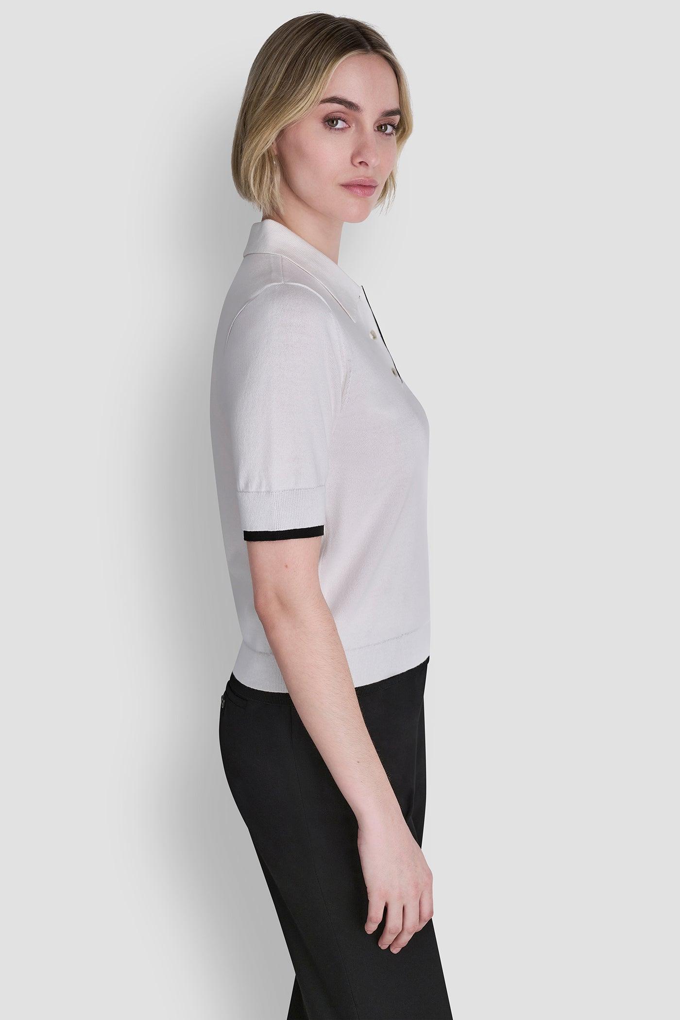 COLOR BLOCK POLO SWEATER Product Image